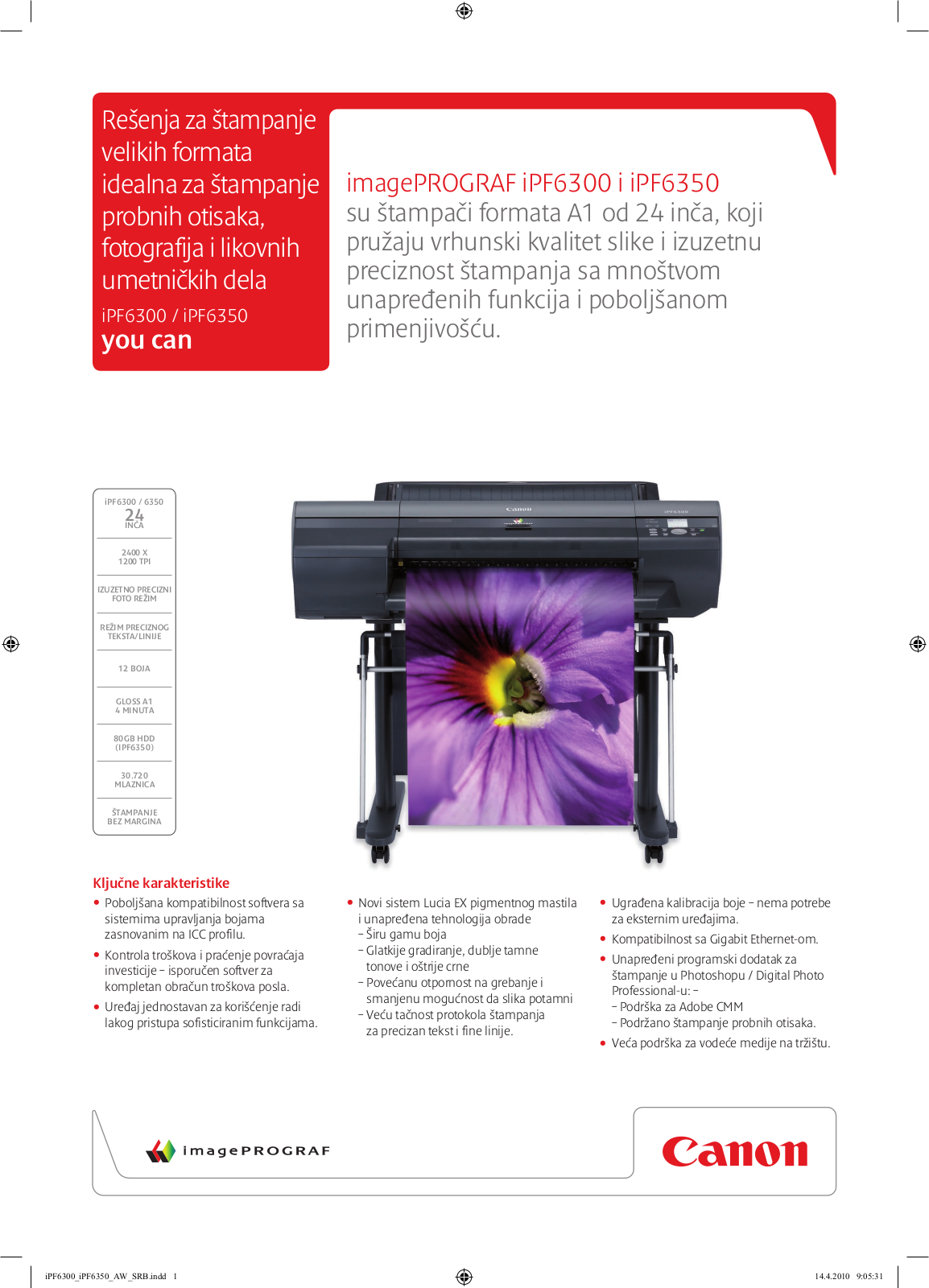 Canon IPF 6300, IPF 6350 BROCHURE