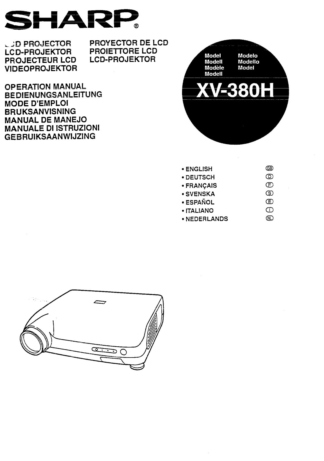 Sharp XV-380H Operation Manual