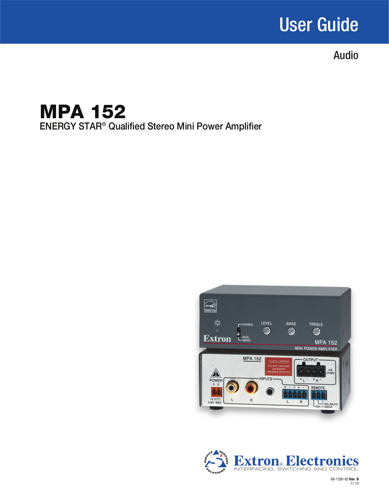 Extron electronic MPA 152 User Manual