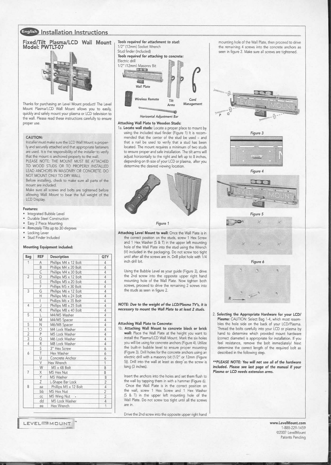 Elexa Consumer PWTLT07 Users Manual