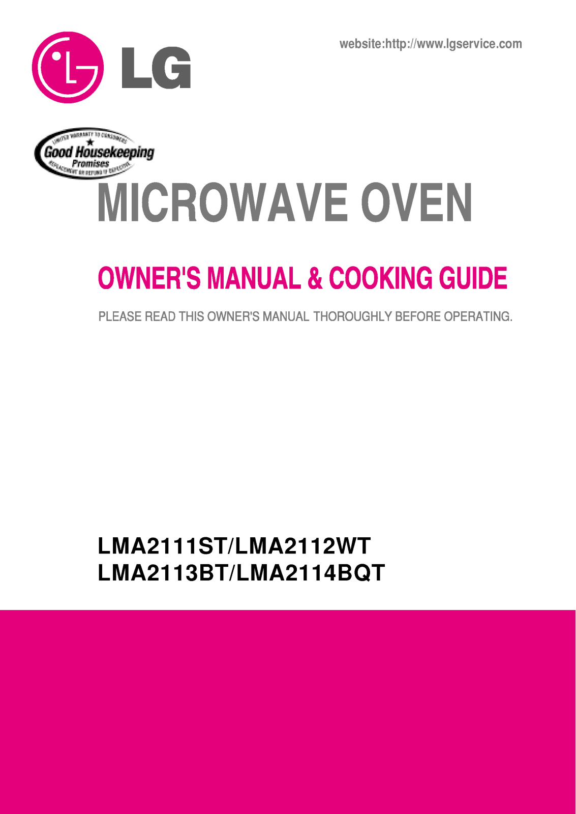 LG LMA2113BT, LMA2114BQT, LMA2112WT User Manual