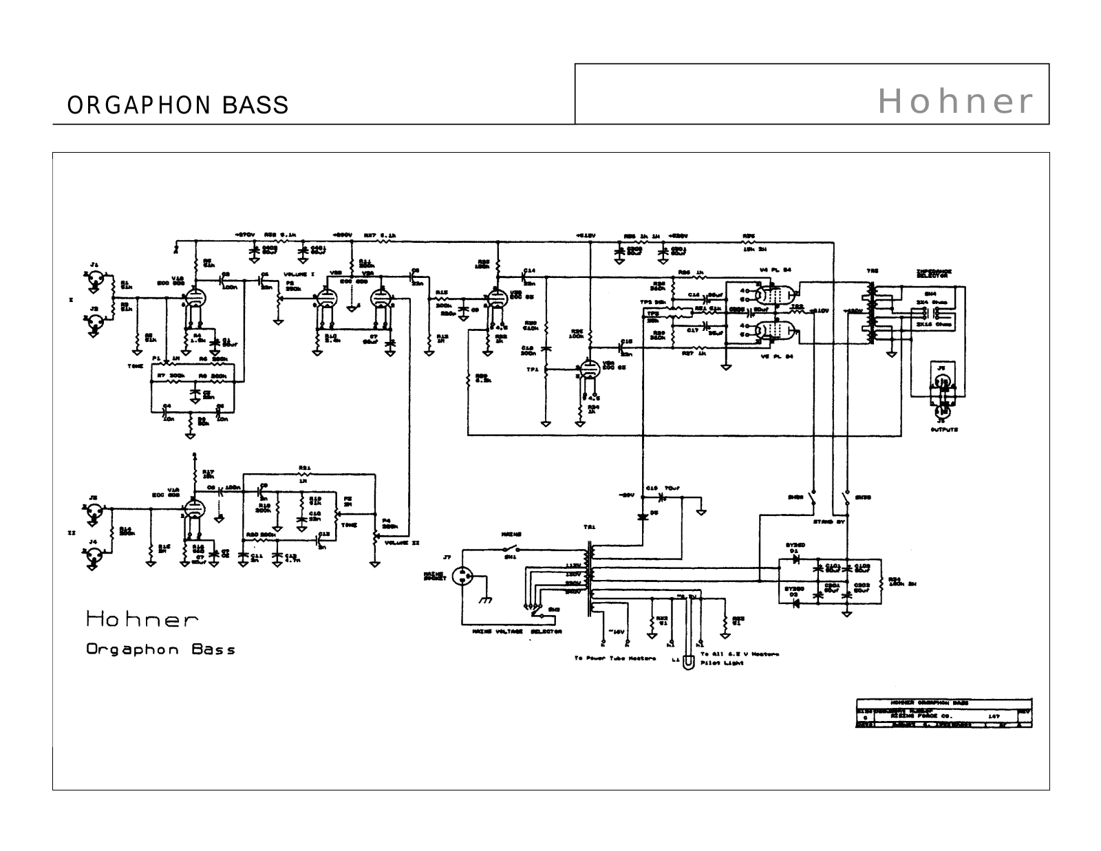 Hohner orgaphon bass schematic