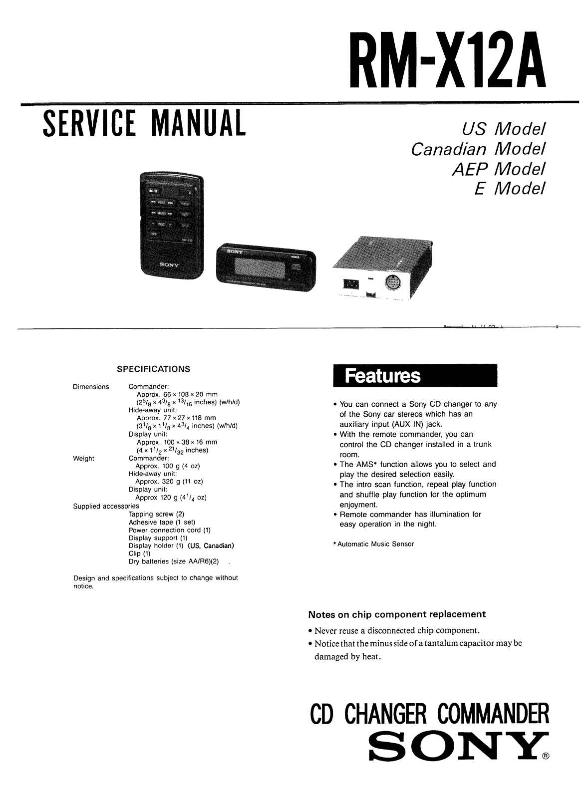 Sony RMX-12-A Service manual