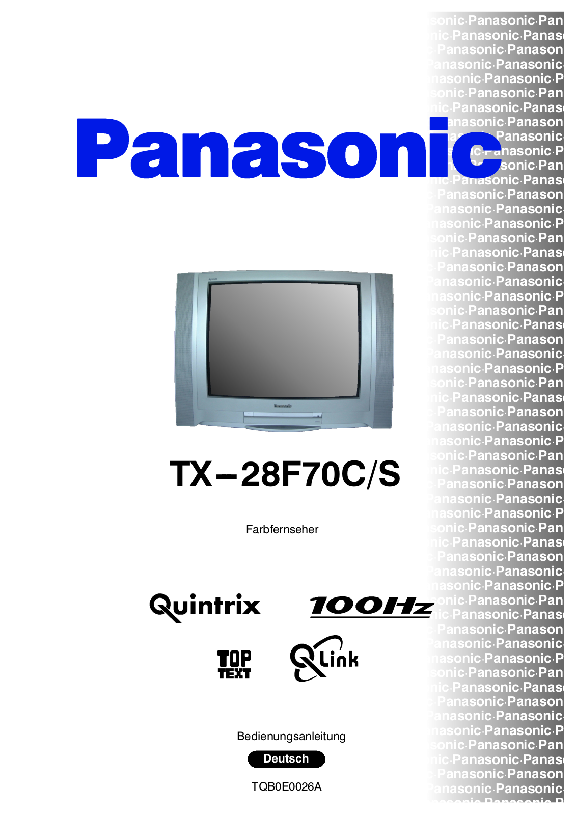 PANASONIC TX-28F70CS User Manual