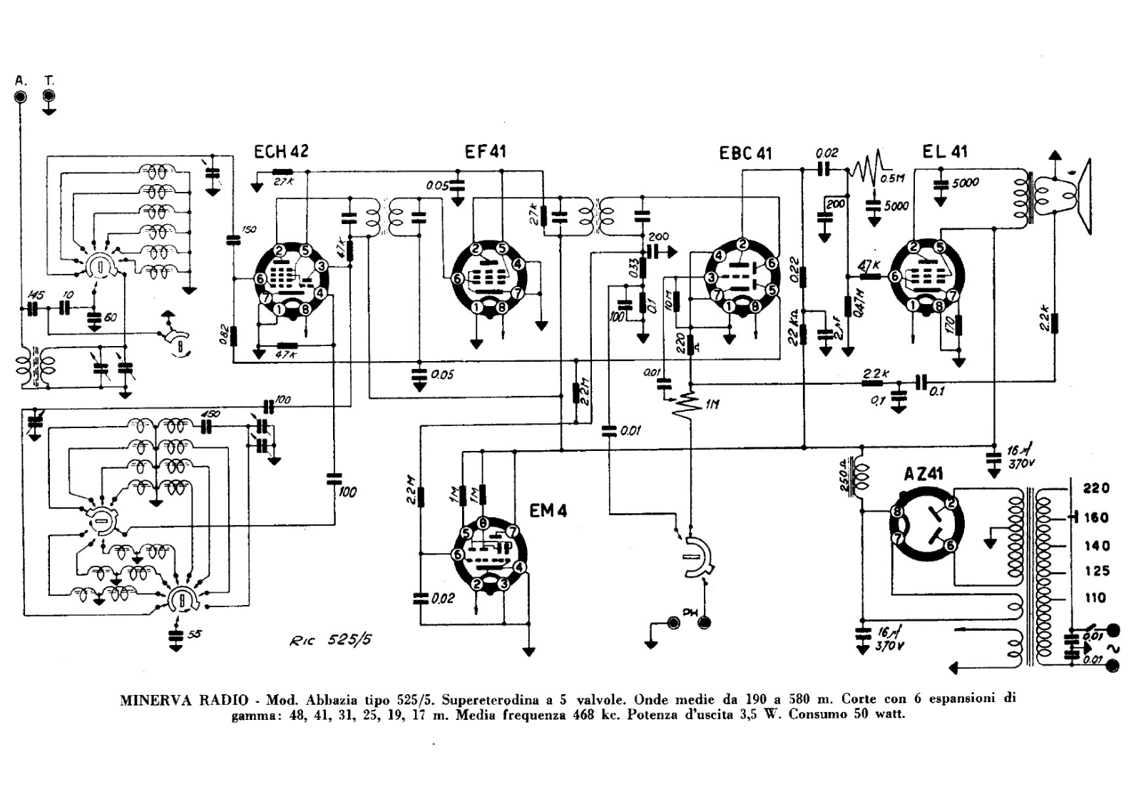 Minerva 525 5 schematic