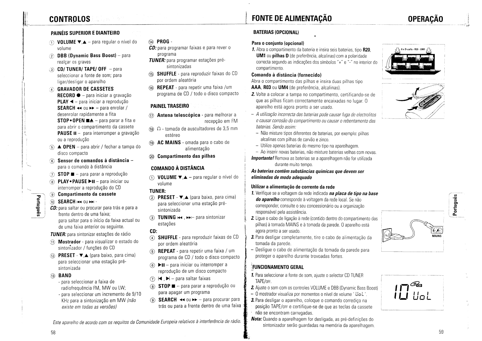 Philips AZ1025/11, AZ1025/05, AZ1025/10, AZ1025/00 User Manual