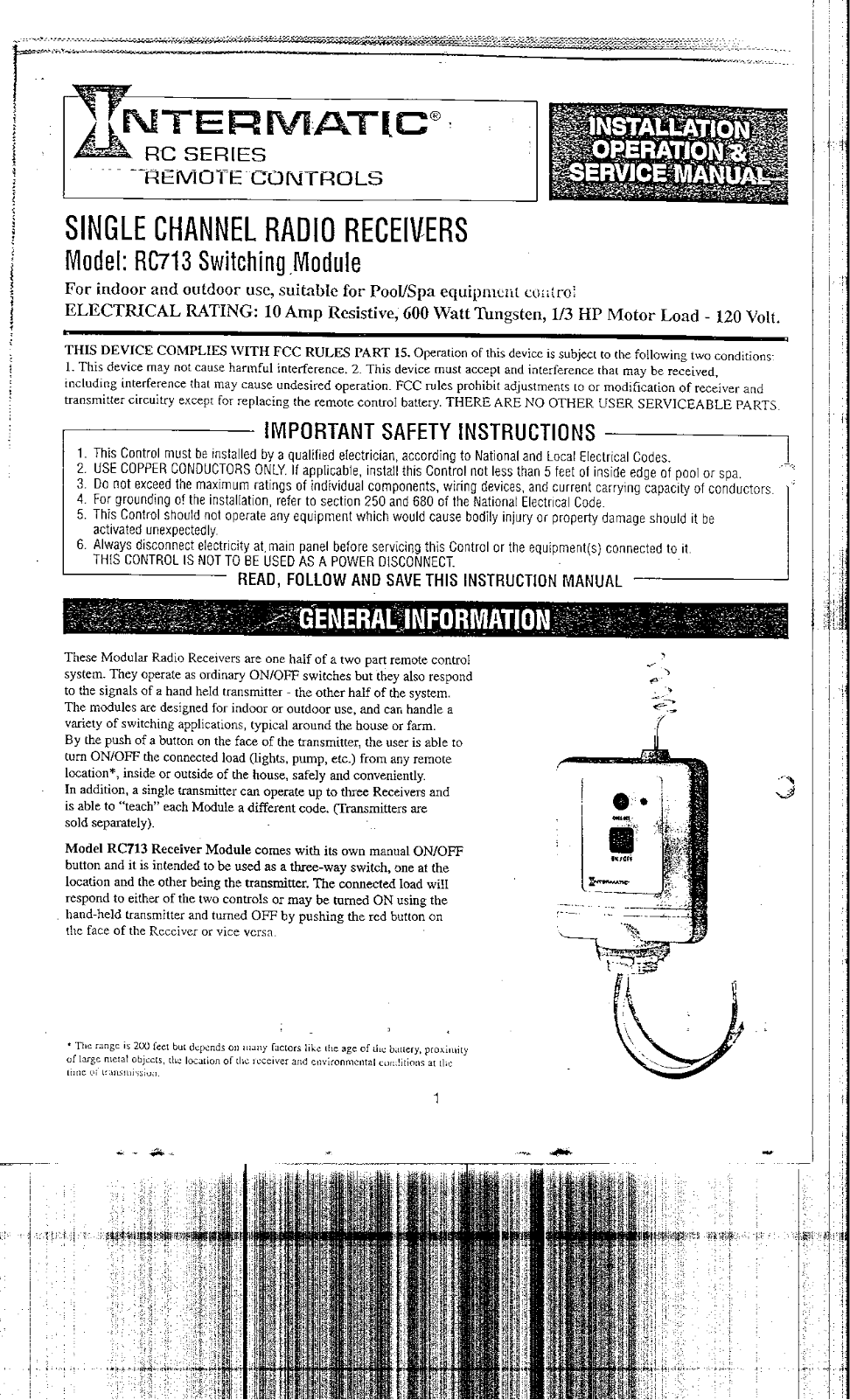 Computime RC713 User Manual