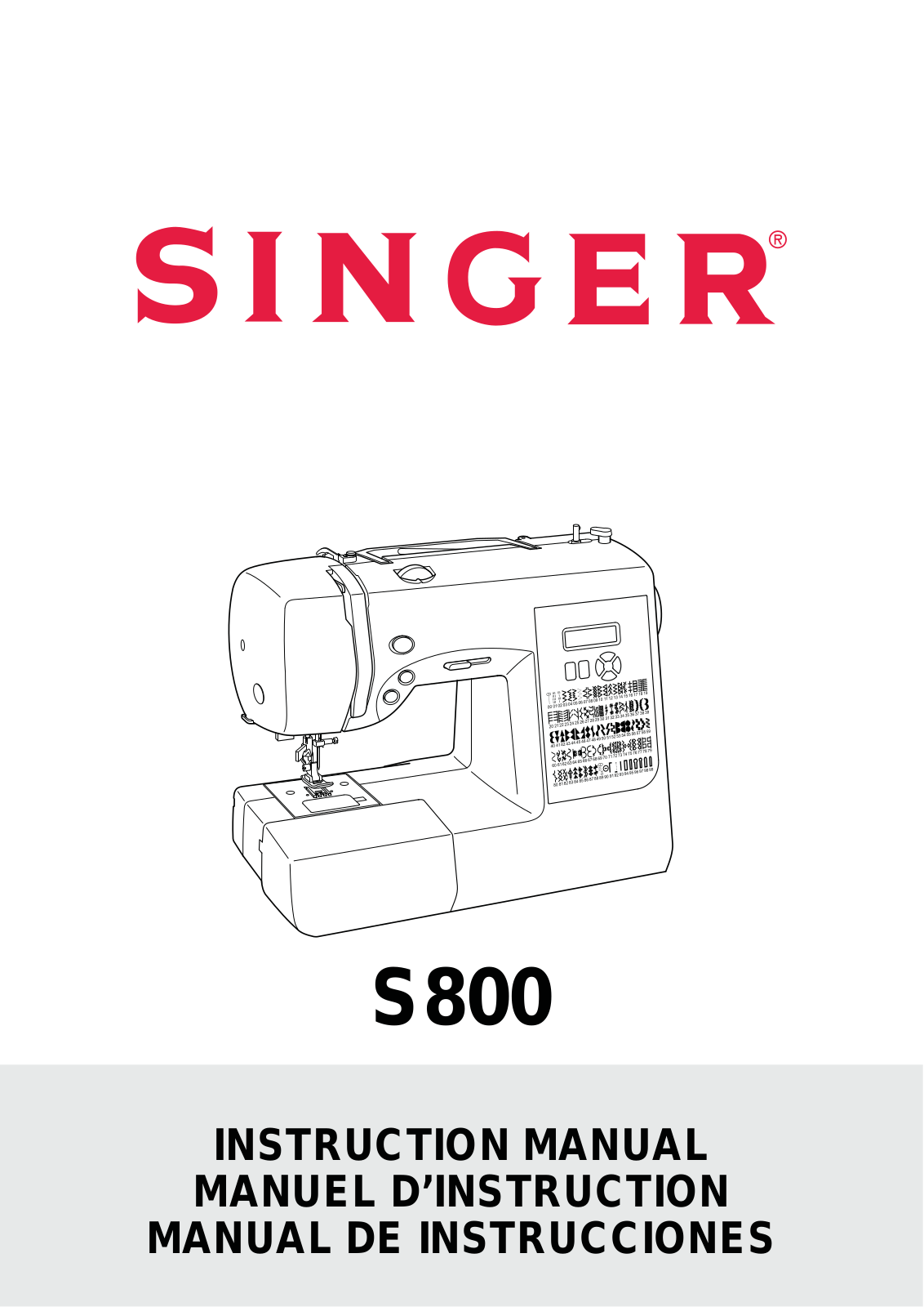 SINGER S800 User Manual