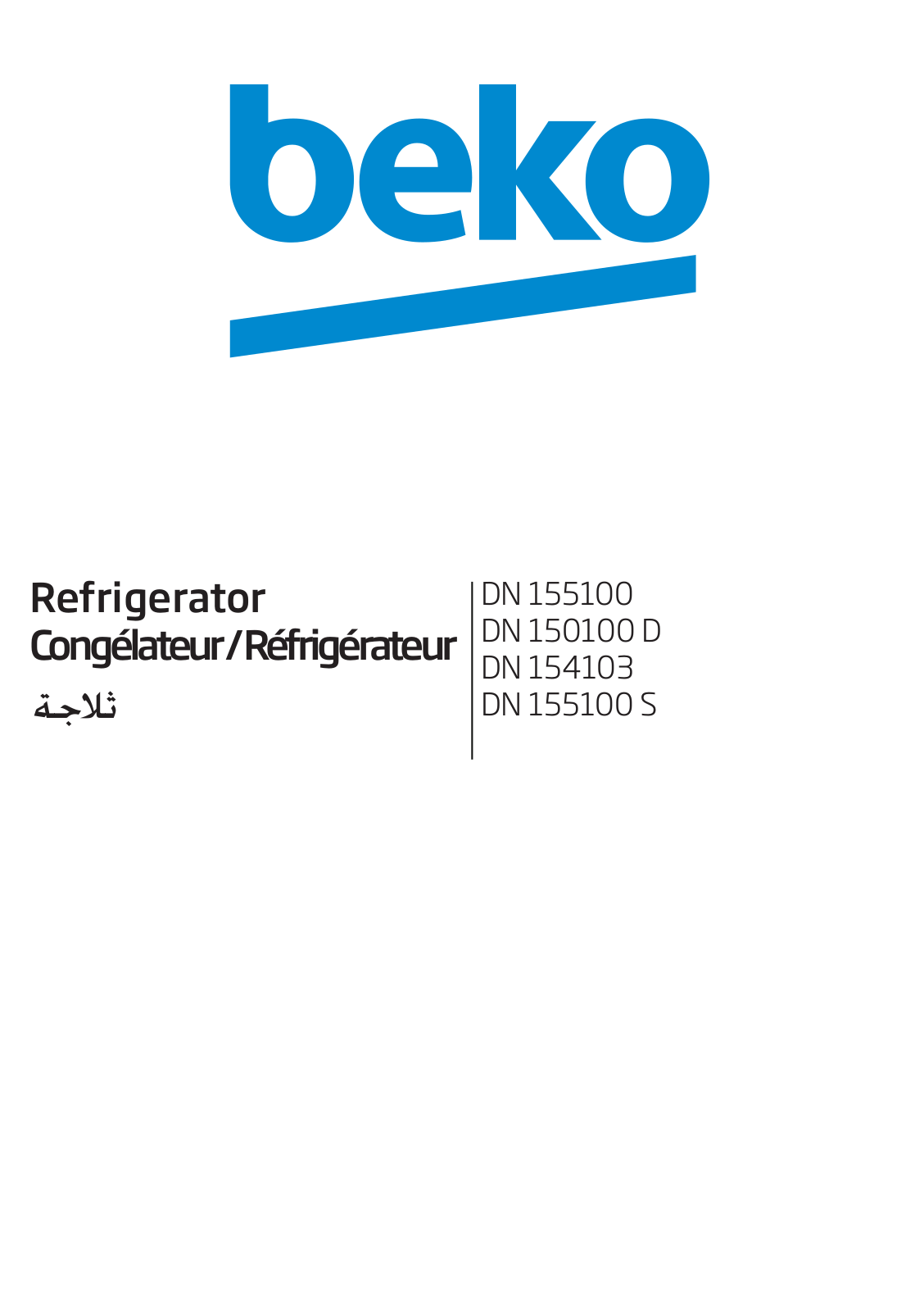 Beko DN 155100, DN 150100 D, DN 154103, DN 155100 S User manual