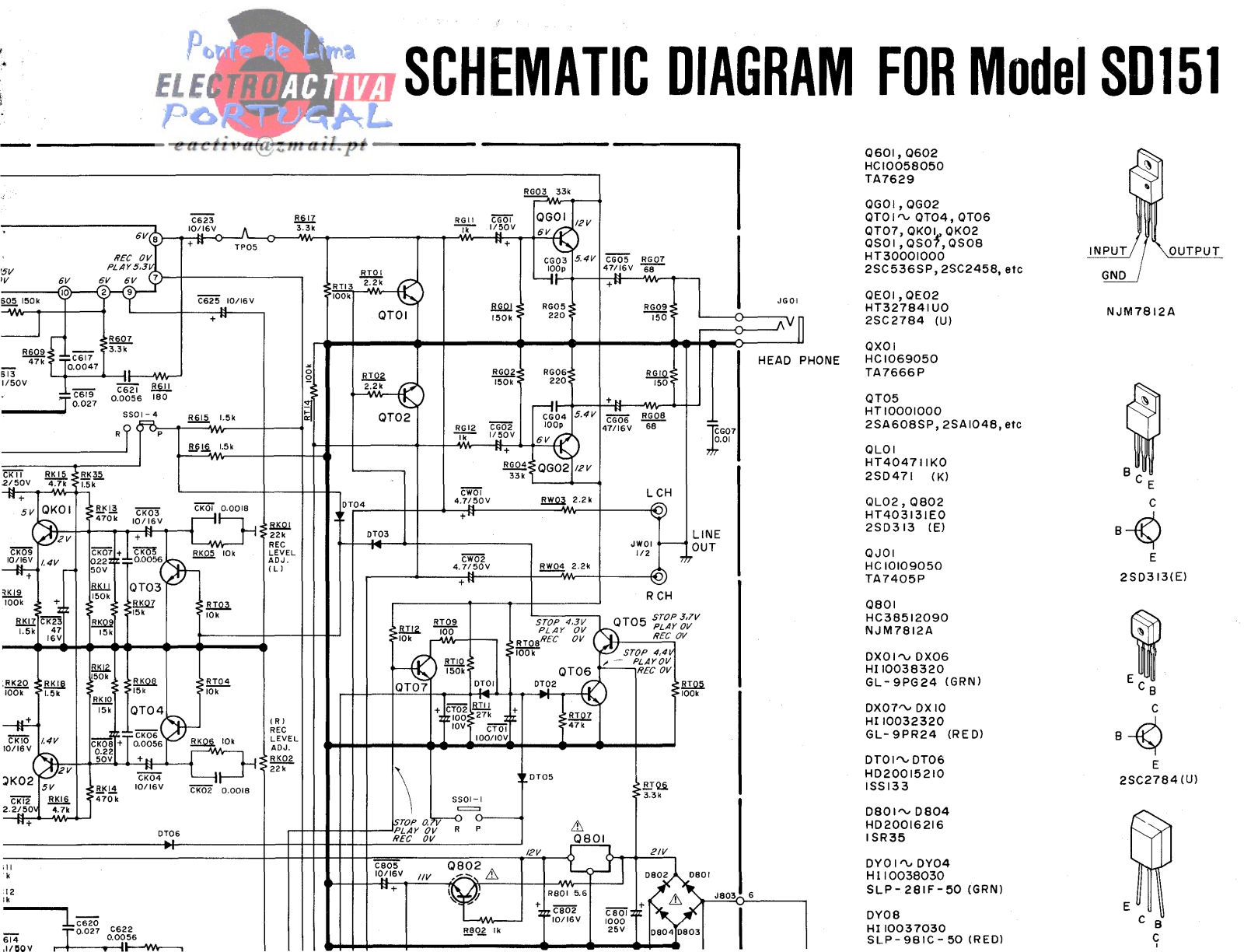 Marantz SD-151 Schematic