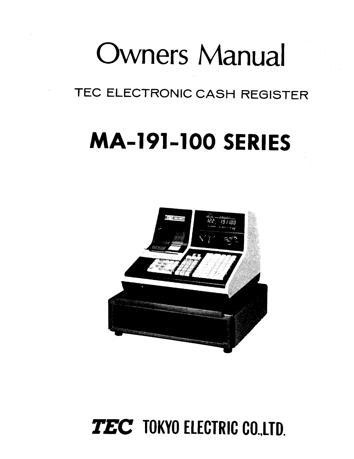 Toshiba MA-191-100 User Manual