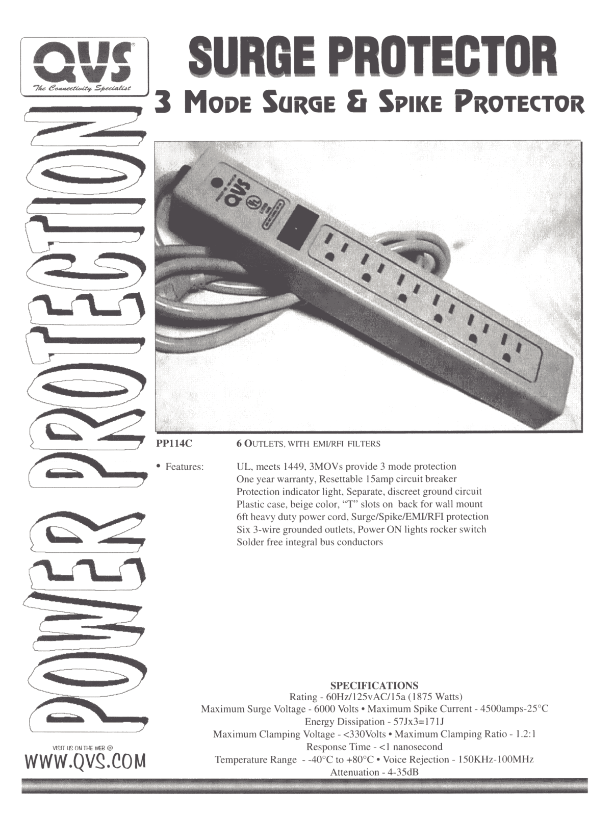 QVS PP114C User Manual