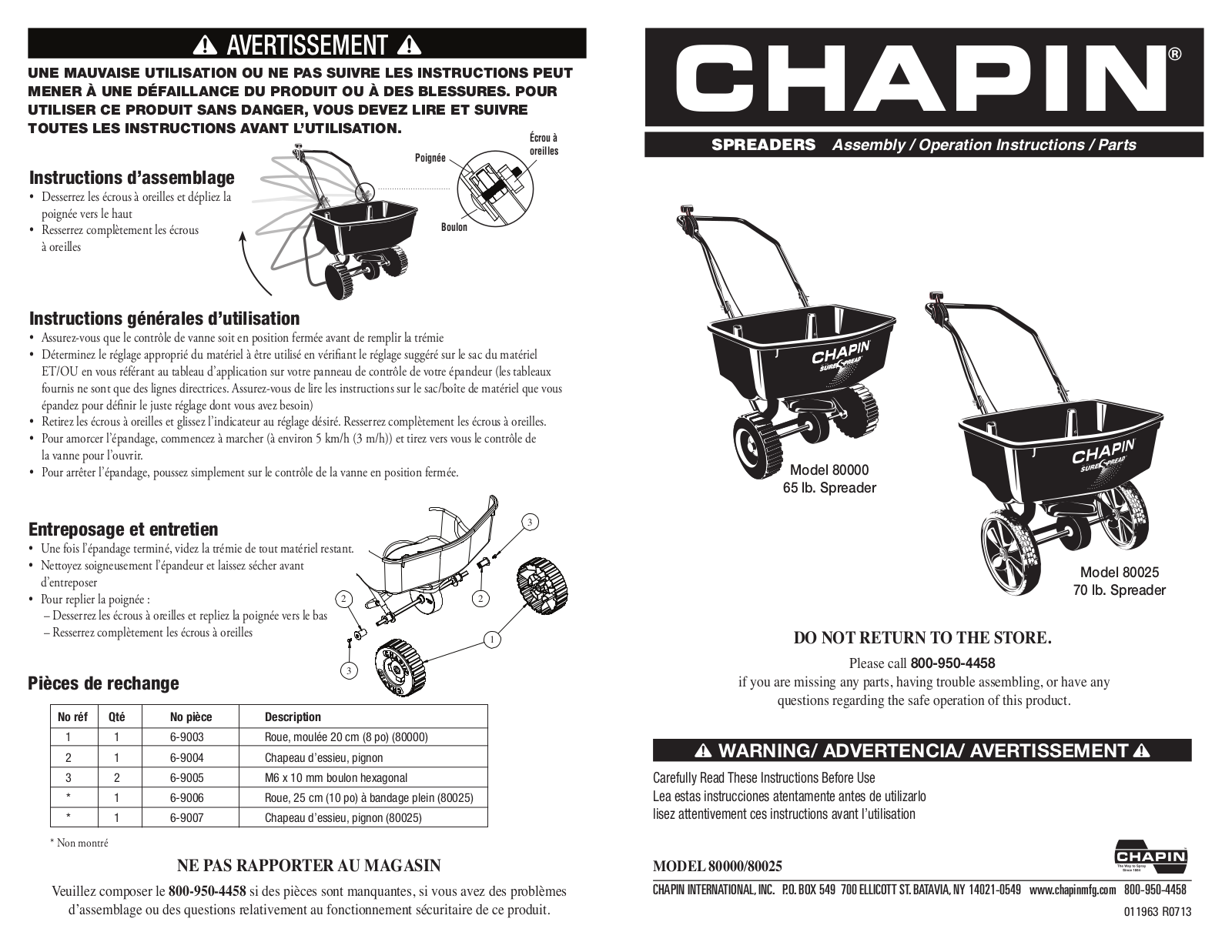 Chapin 80025 User Manual