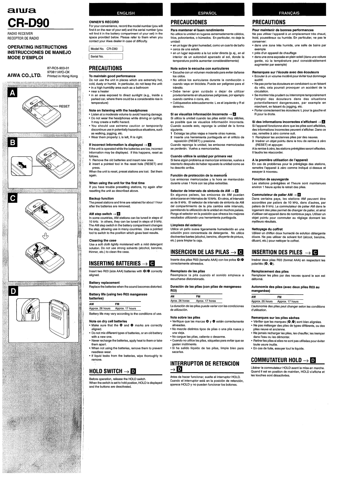 Sony CRD90 Operating Manual - ManualMachine.com