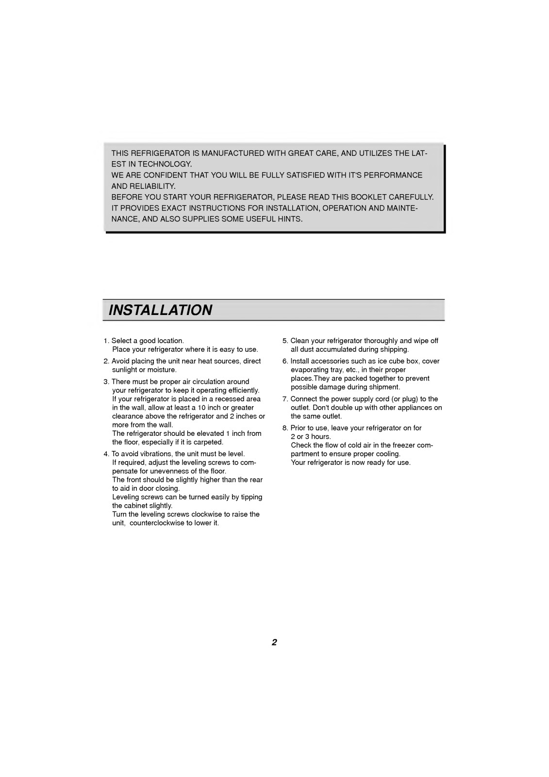 LG GR-412MF, GR-412MSF, GR-412SF, GR-412MVF, GR-412M User Manual