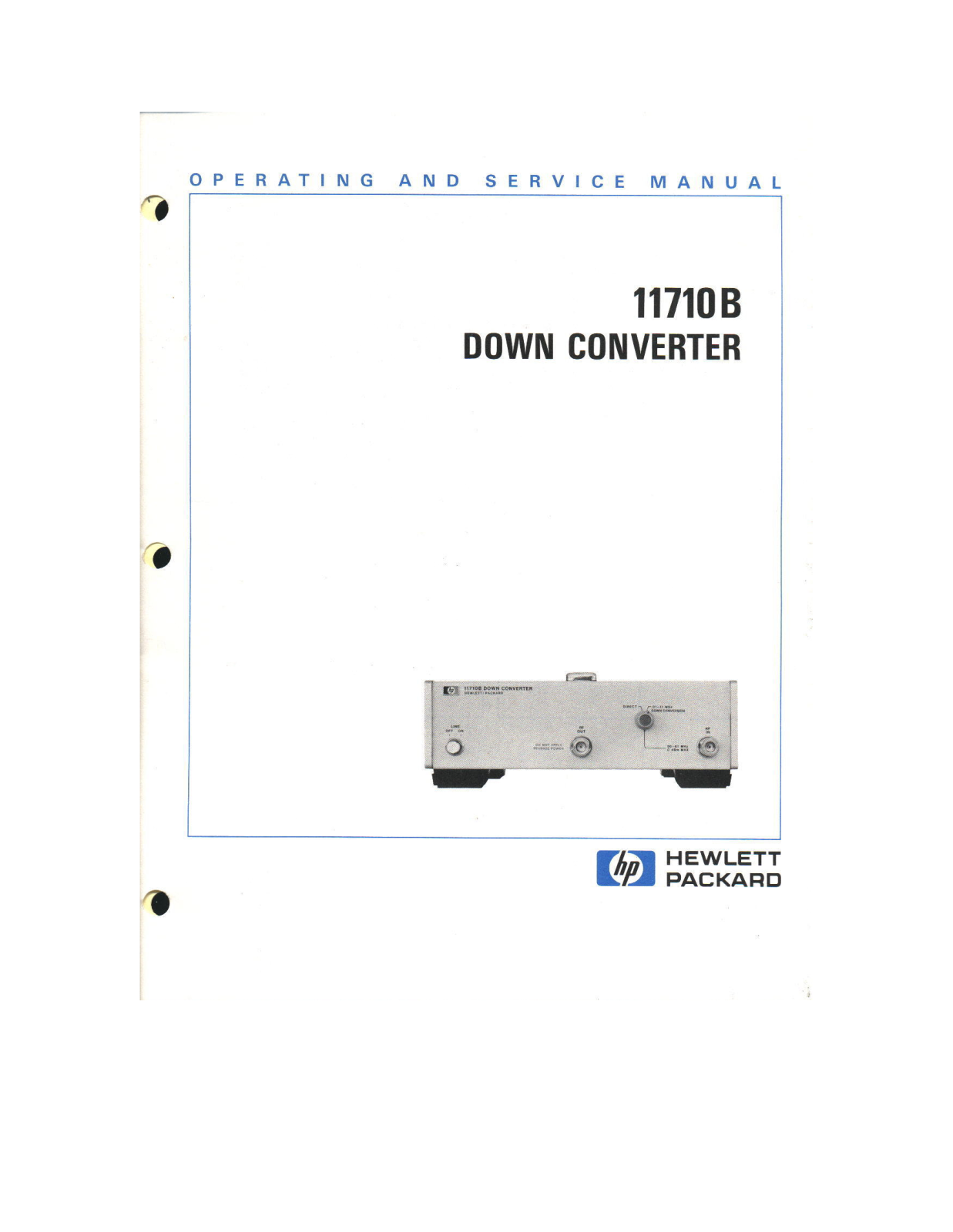 HP 11710b schematic