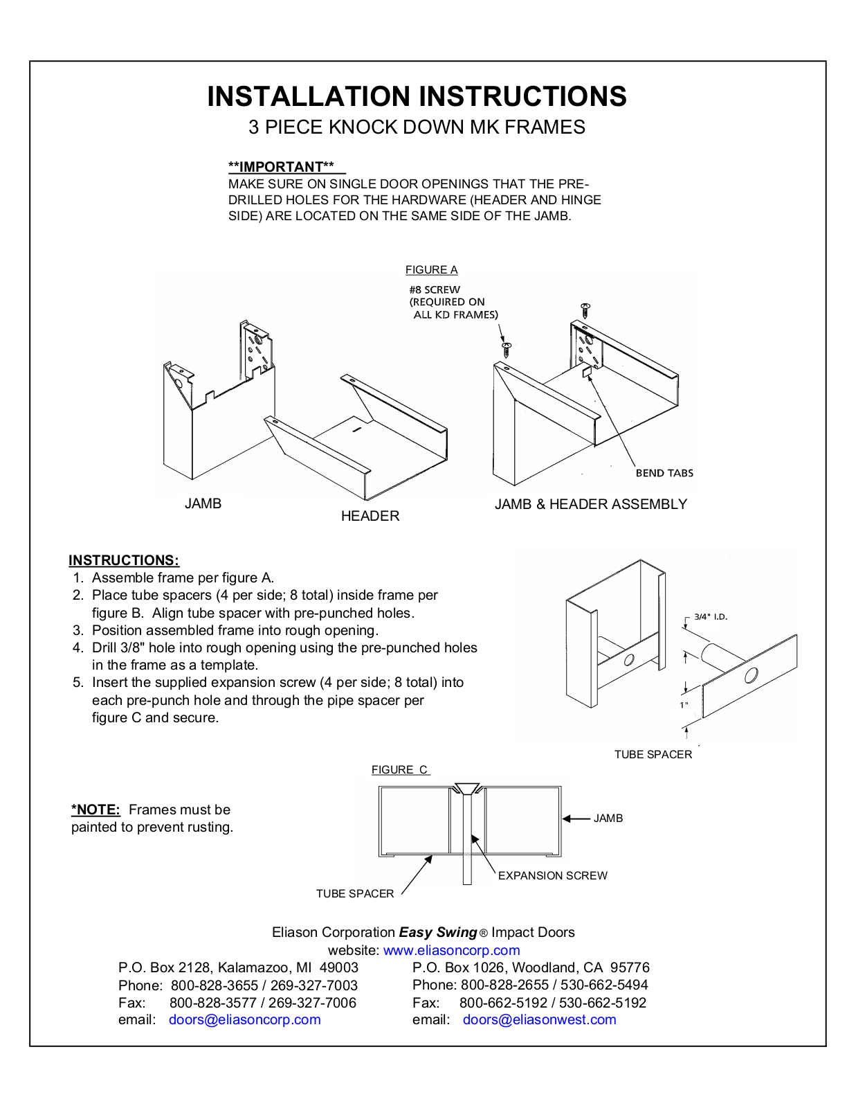 Eliason MK Installation  Manual