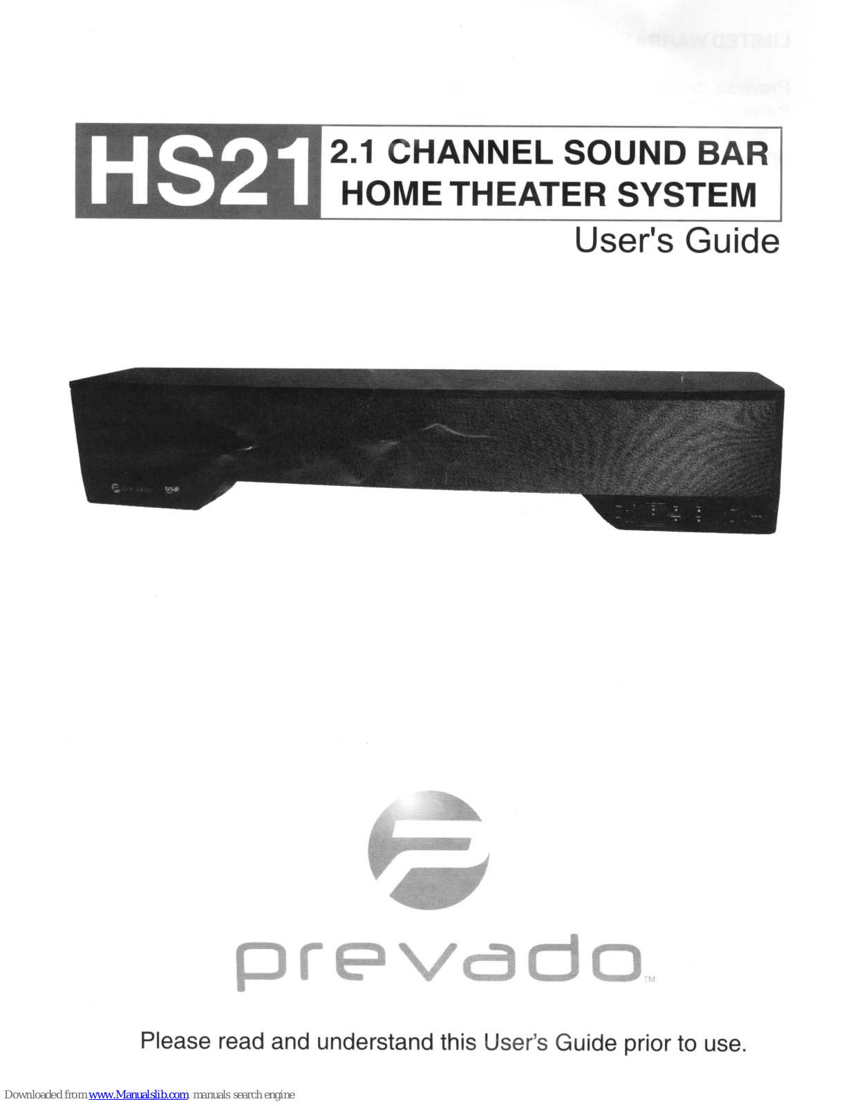 Prevado HS21 User Manual - ManualMachine.com