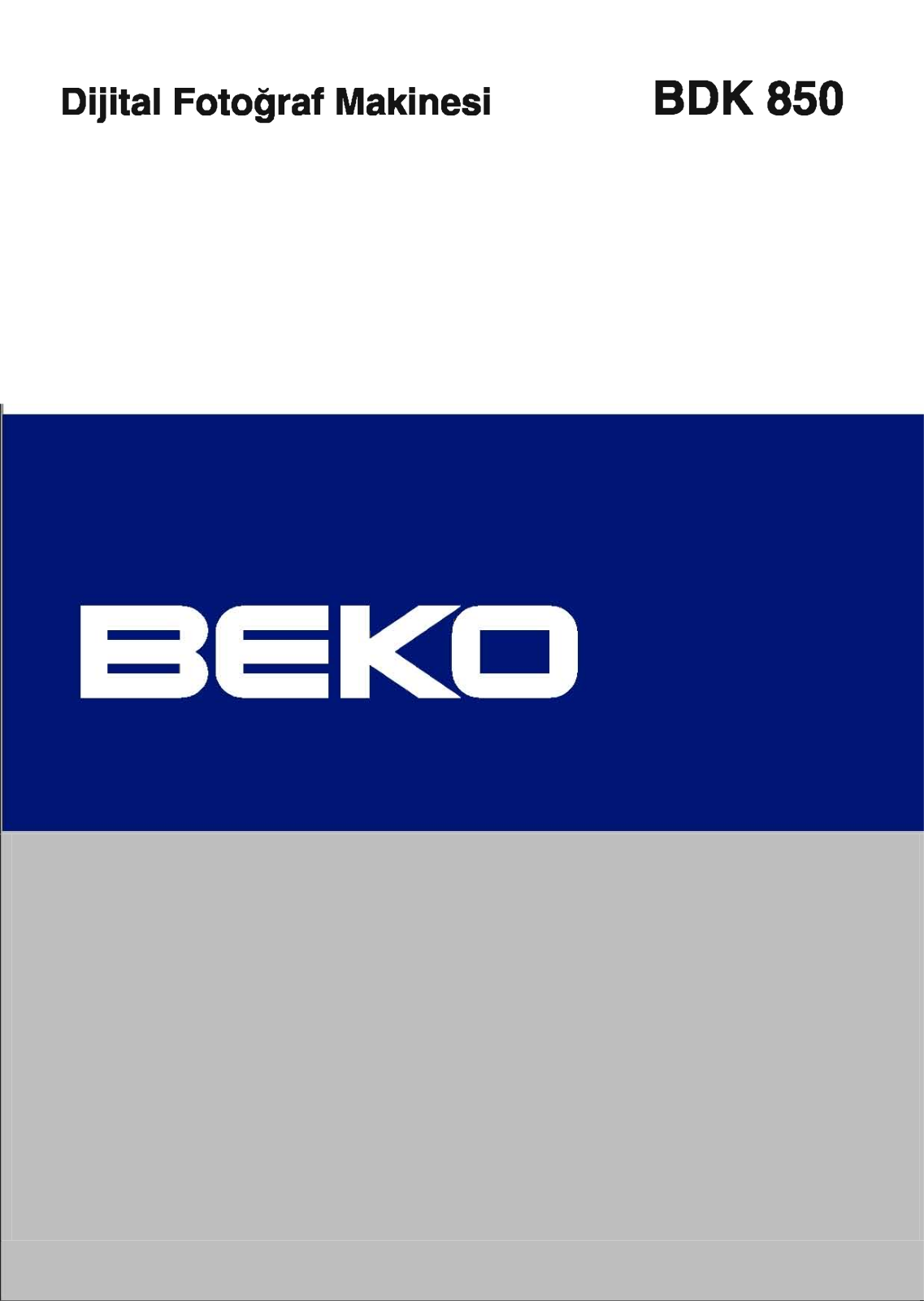 Beko BDK 850 User Manual