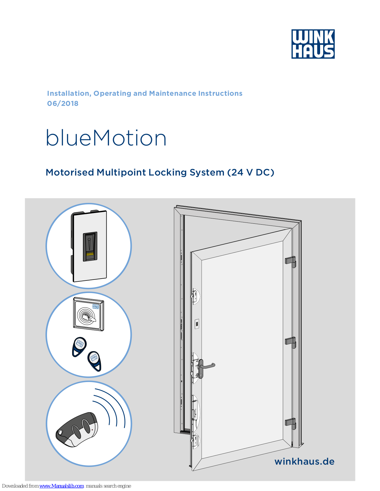 Winkhaus blueMotion Installation, Operating And Maintenance Instructions