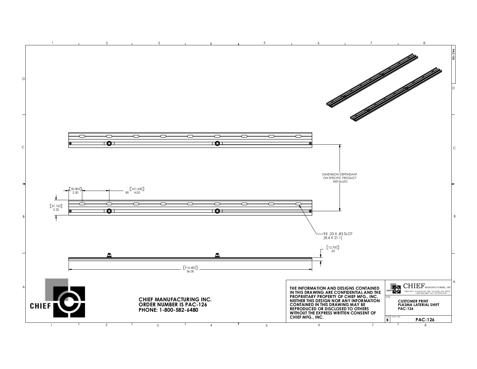 Chief Manufacturing CF1168 Specifications - ManualMachine.com