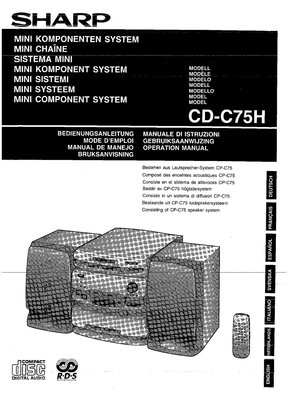 Sharp CD-C75H User Manual