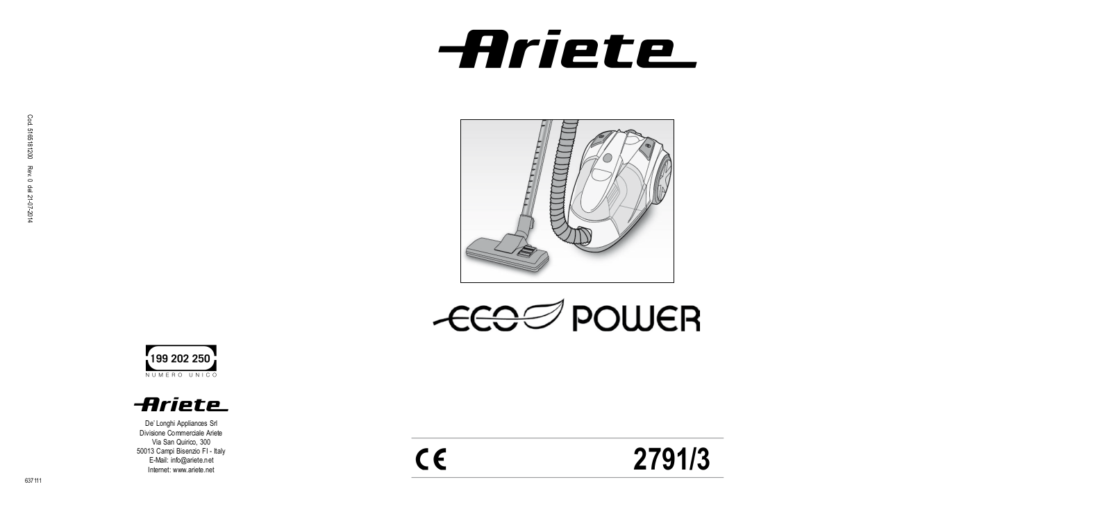 Ariete 2791/3 User Manual