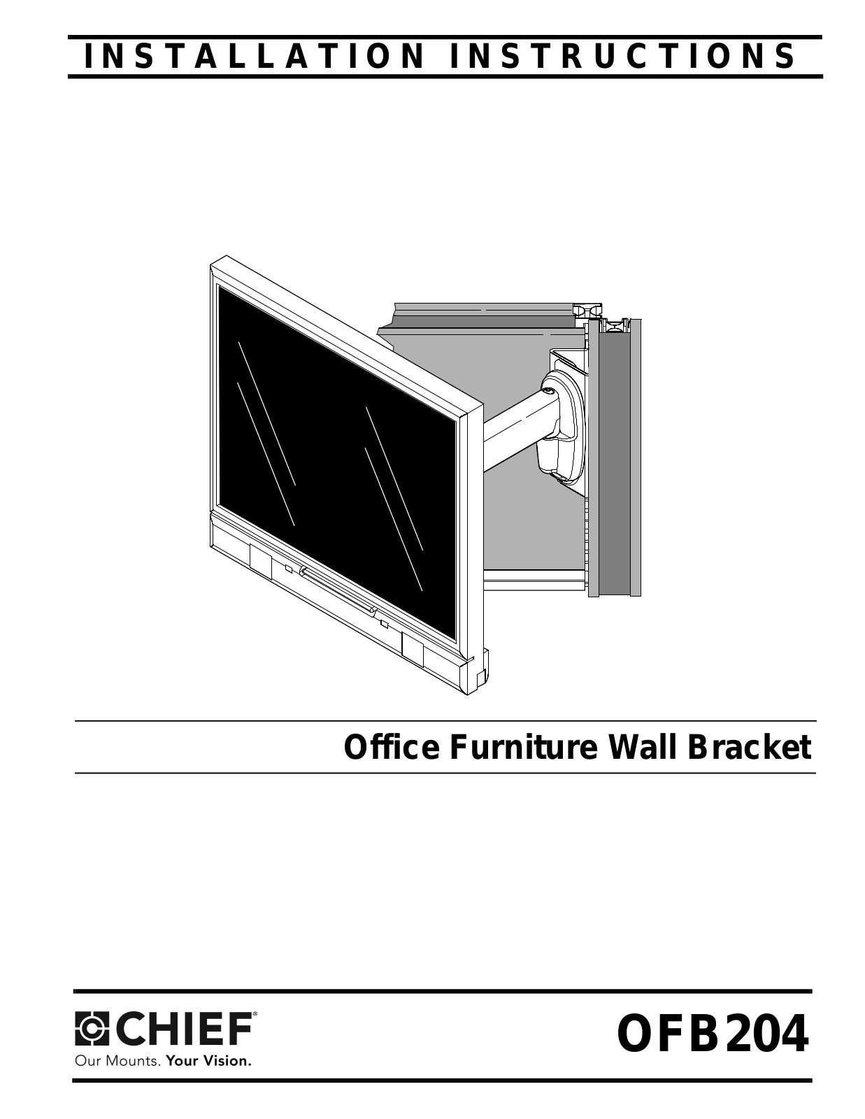 CHIEF OFB204 Installation Instructions Manual