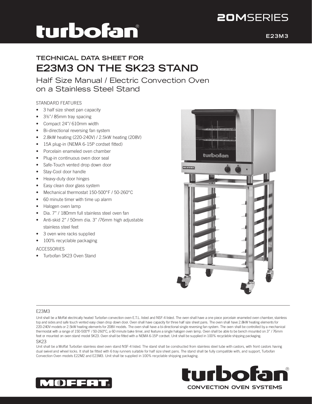 Moffat E23M3 User Manual