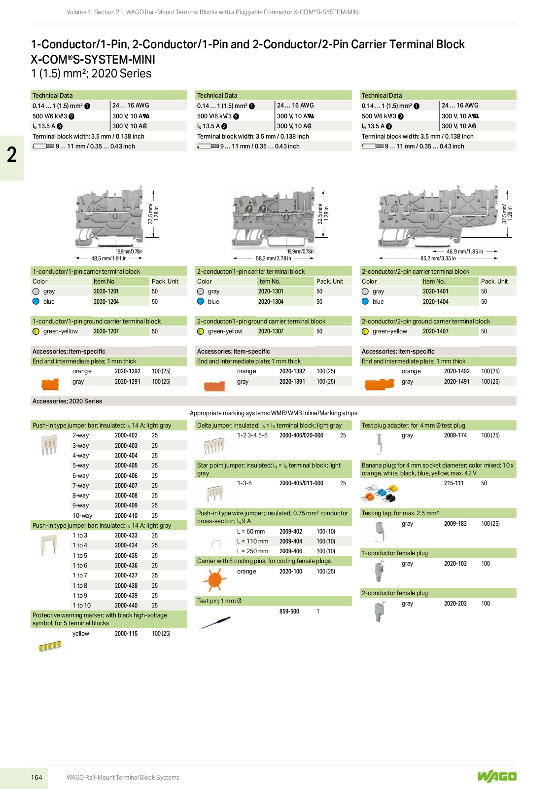 Wago 2020 Series Catalog Page