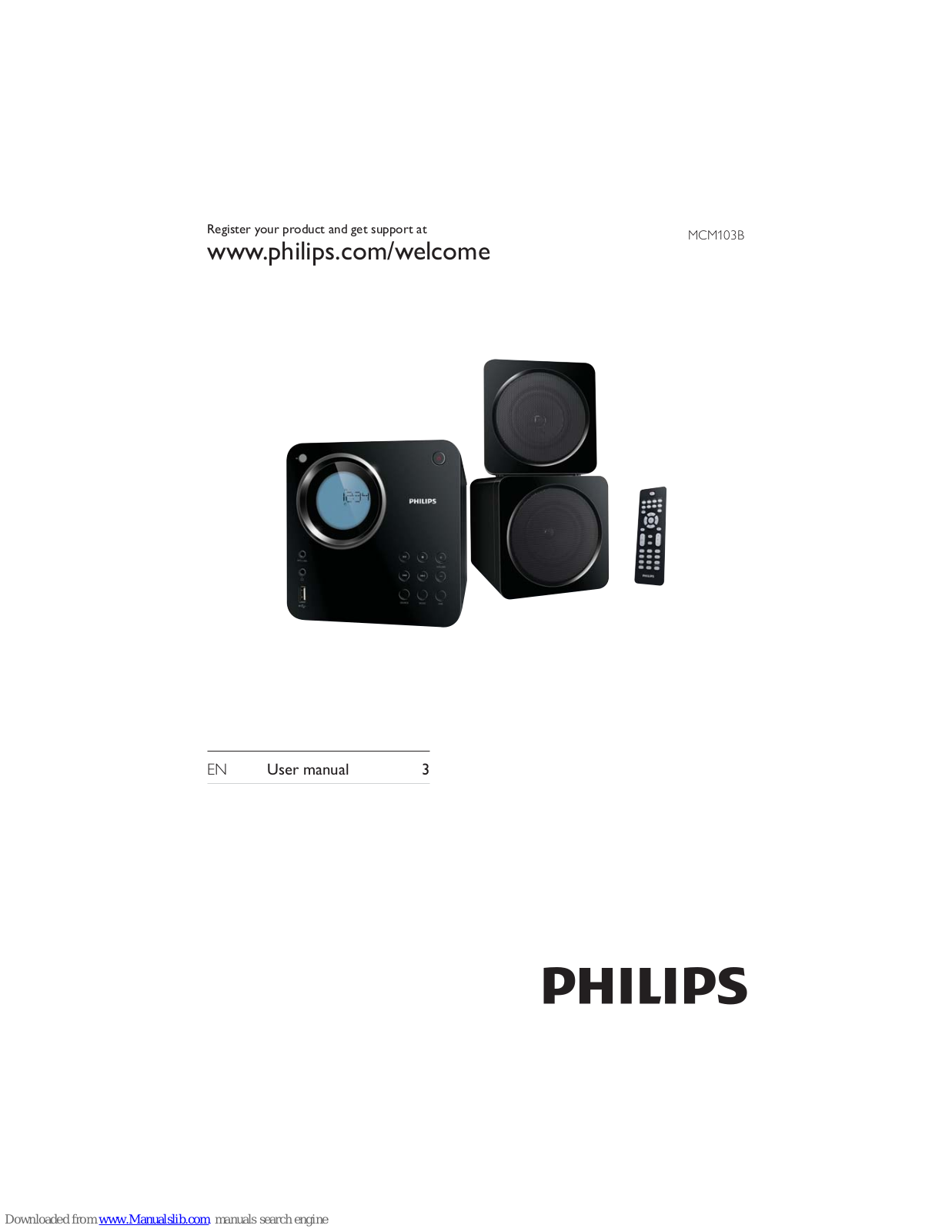 Philips MCM103B/77, MCM103B User Manual - ManualMachine.com