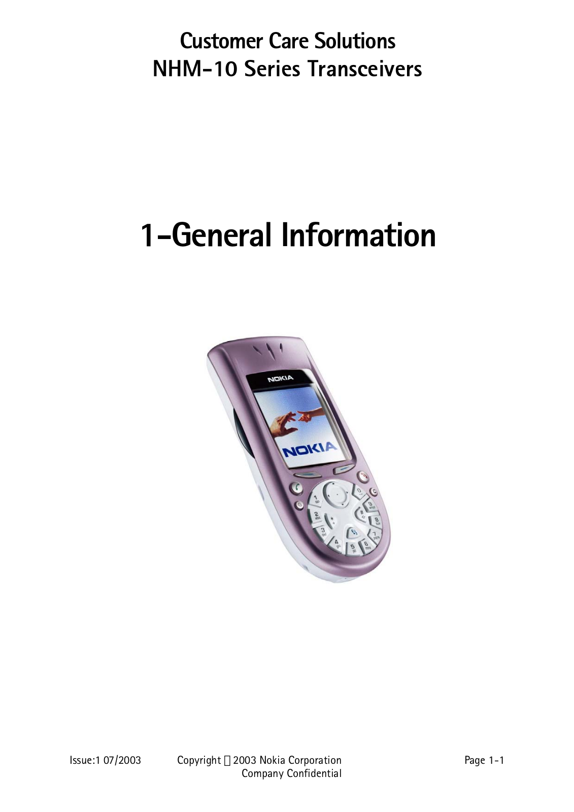 Nokia 3600, 3620 Service Manual 01 nhm10 gen