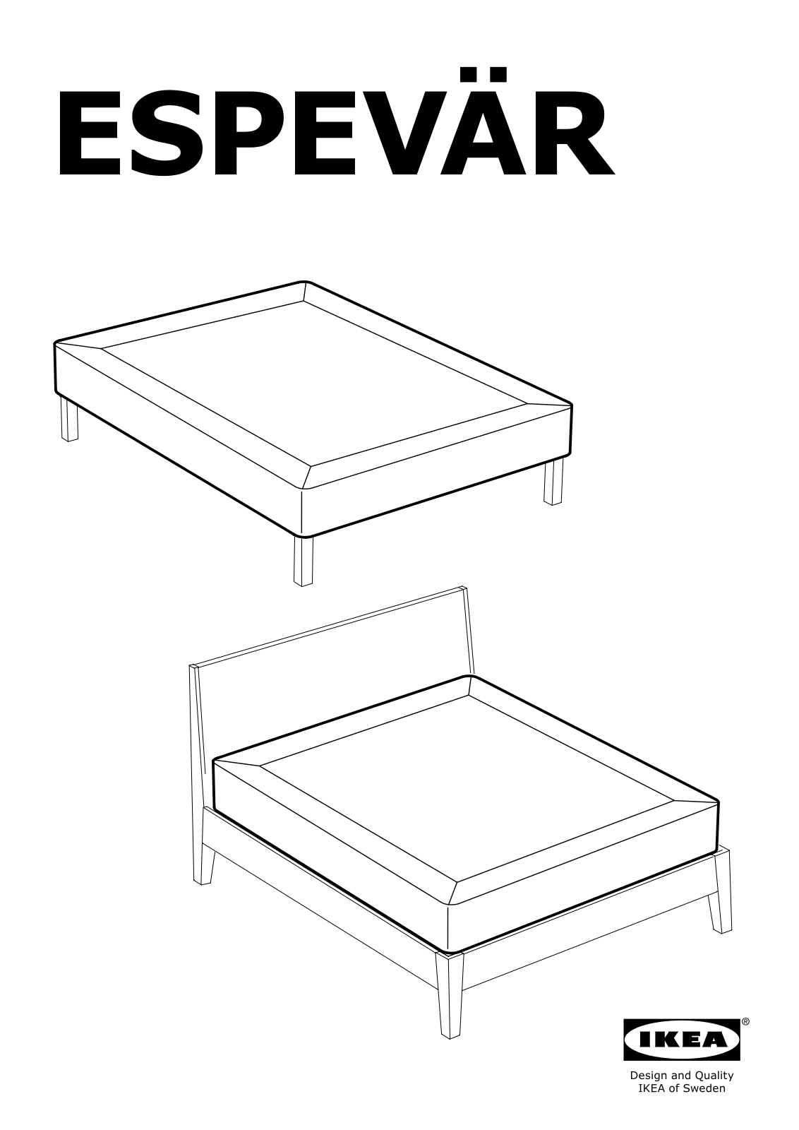 IKEA ESPEVÄR mattress base Assembly Instruction