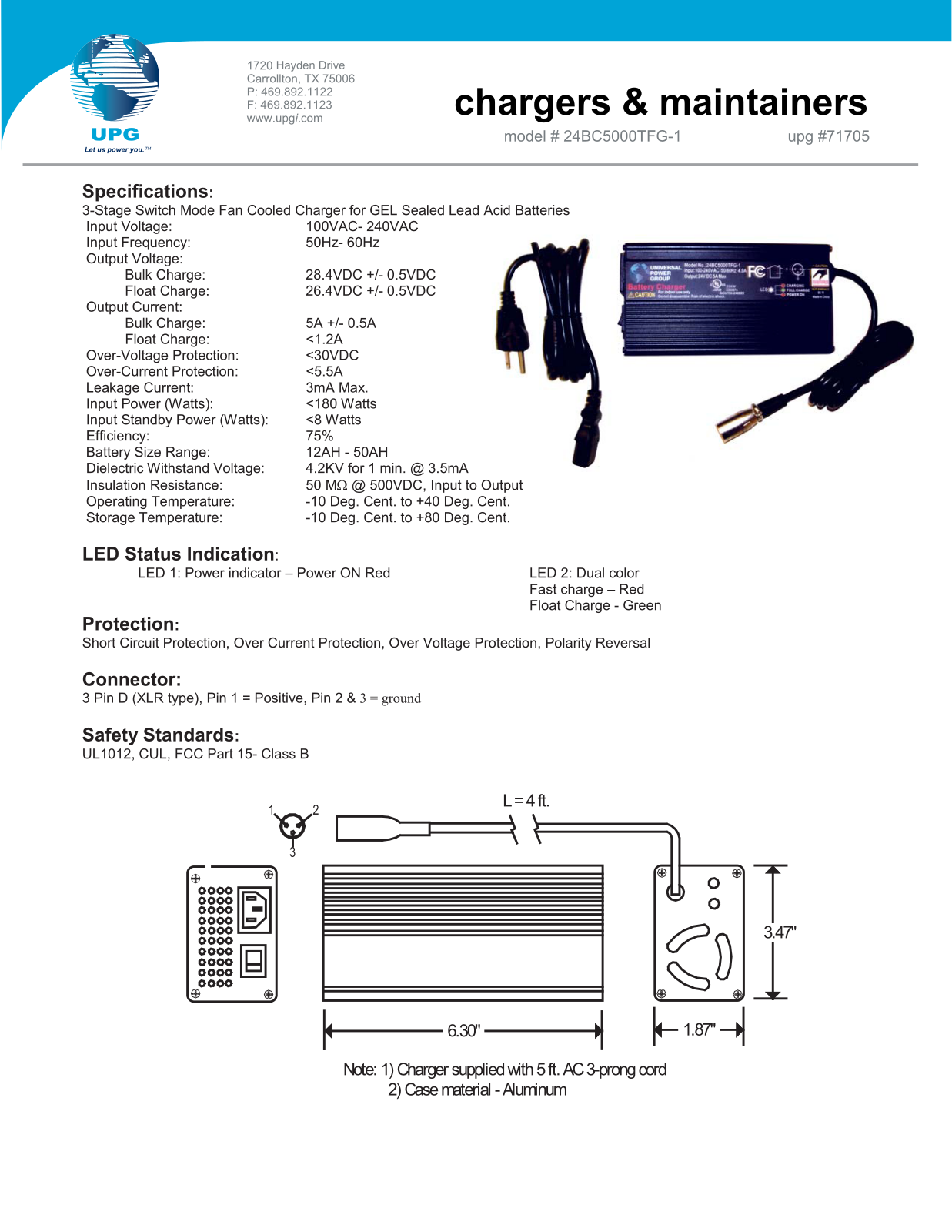 Universal Electronics 24BC5000TFG-1 User Manual