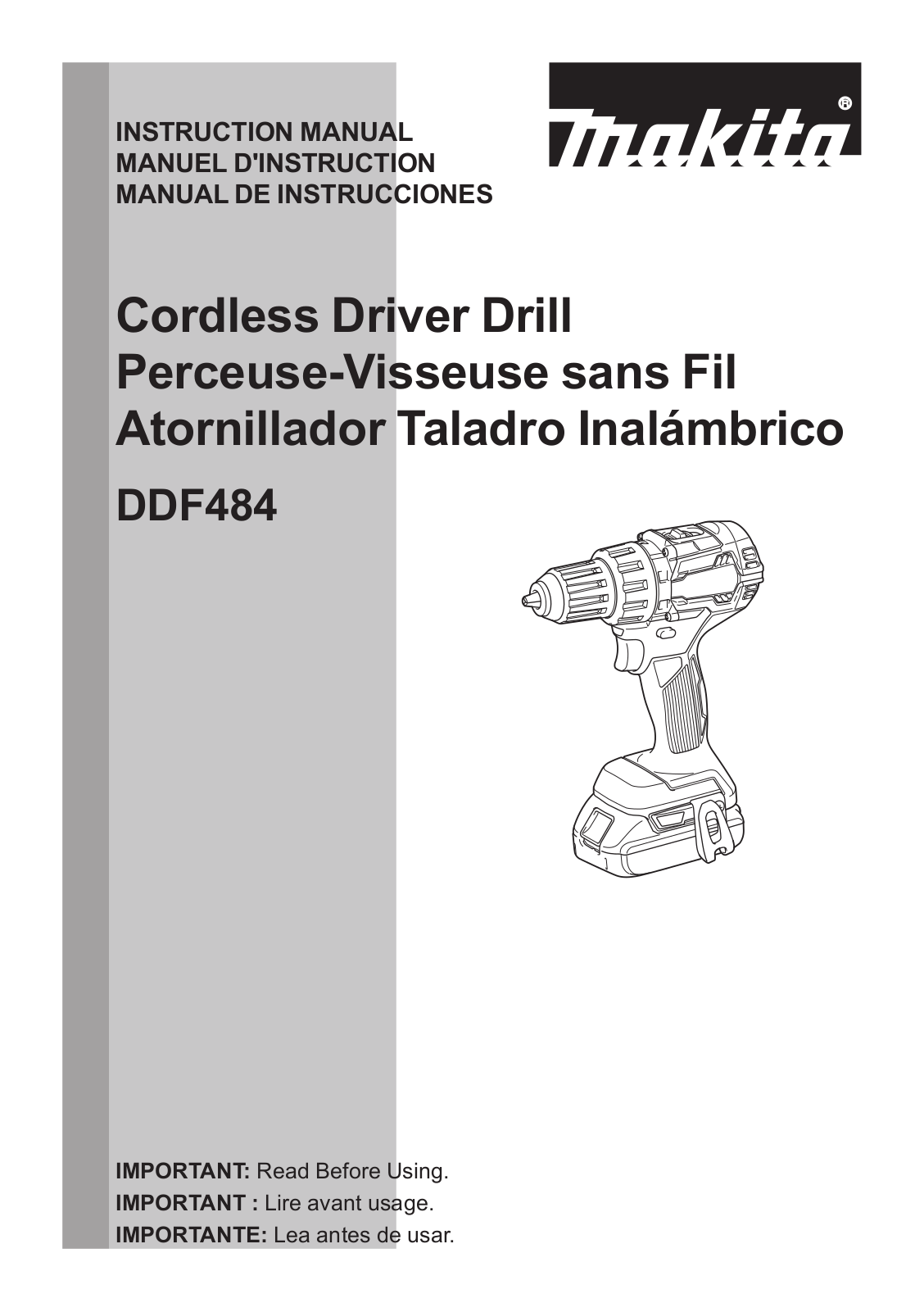 Makita DDF484 User Manual