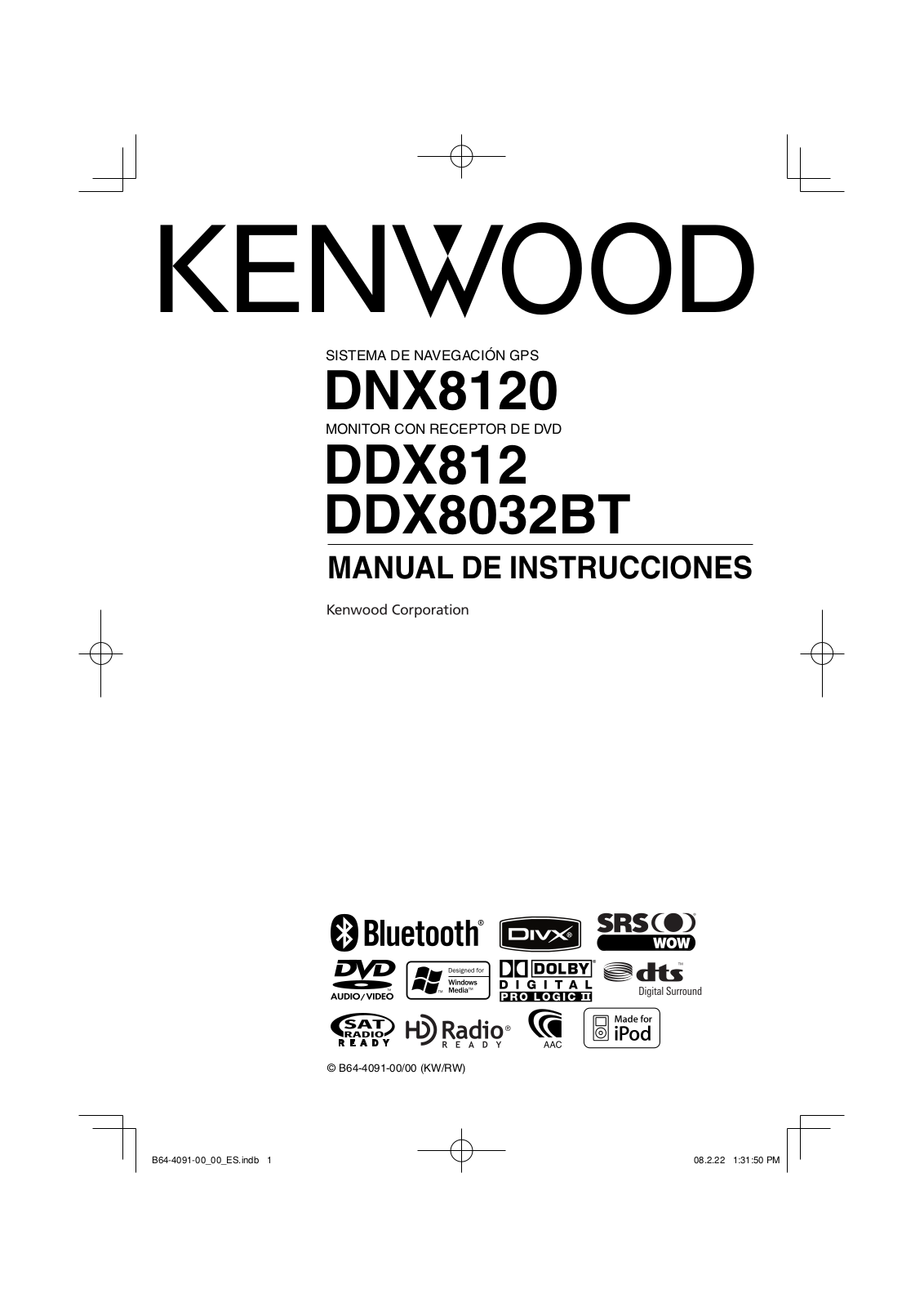 Kenwood DNX 8120 User Manual