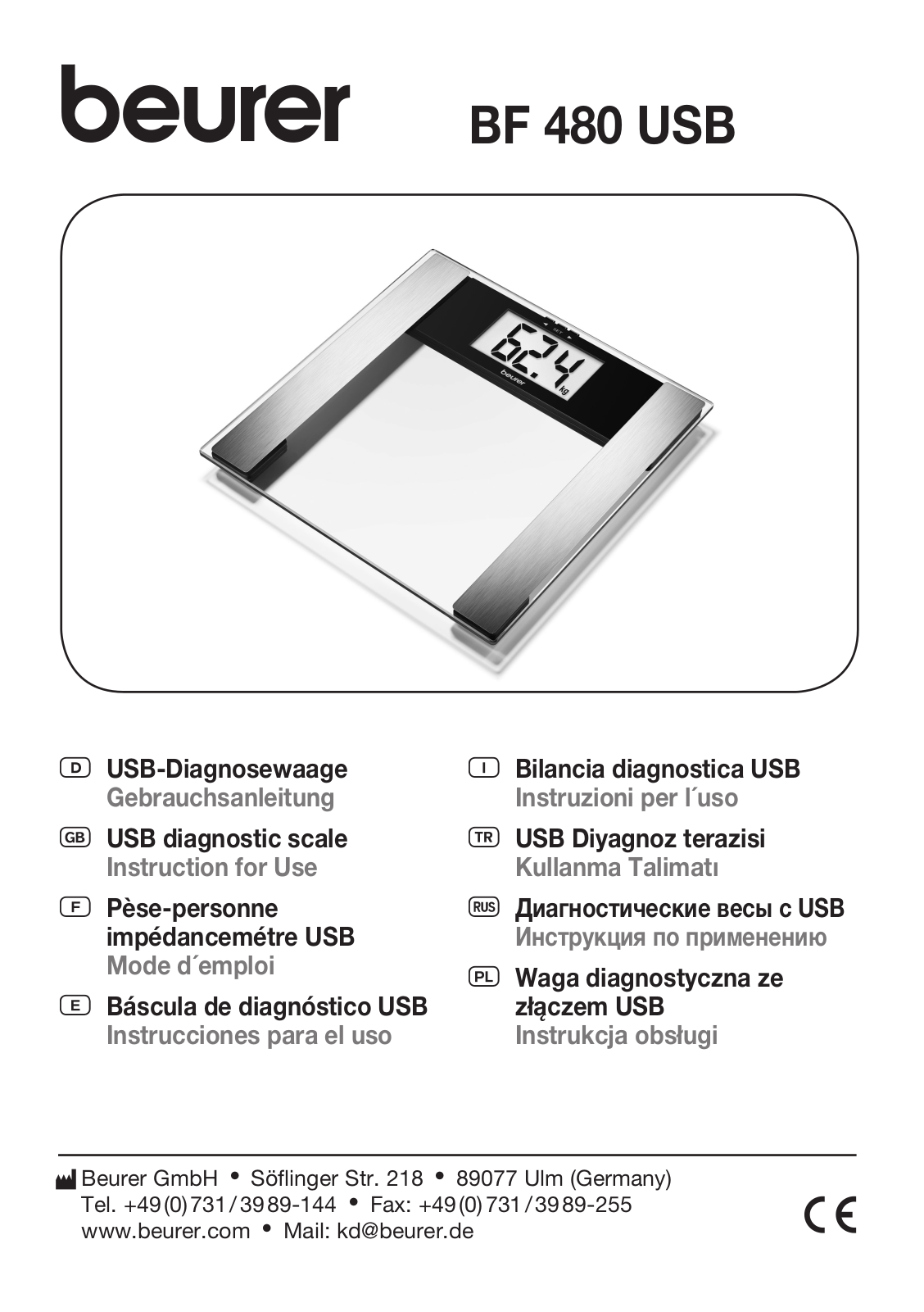 Beurer BF 480 User Manual