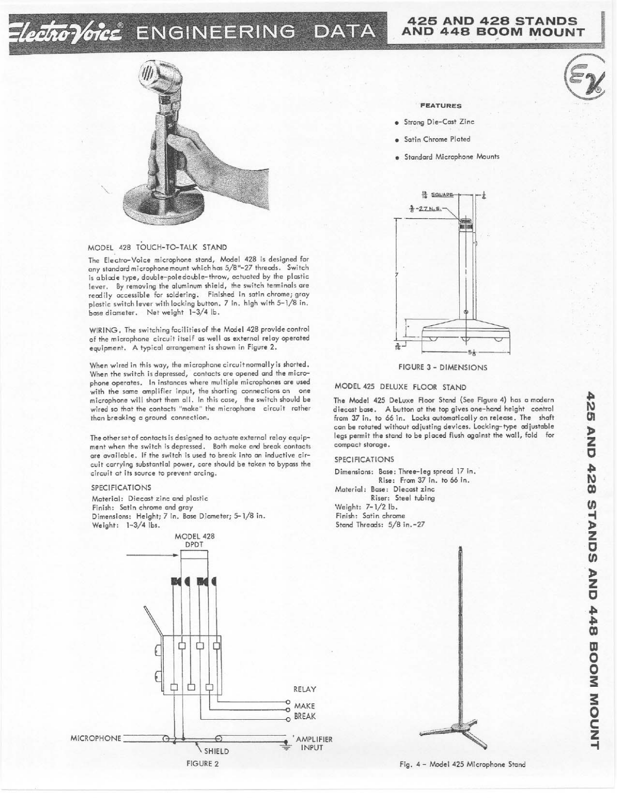 Electro-Voice 448, 428, 425 User Manual