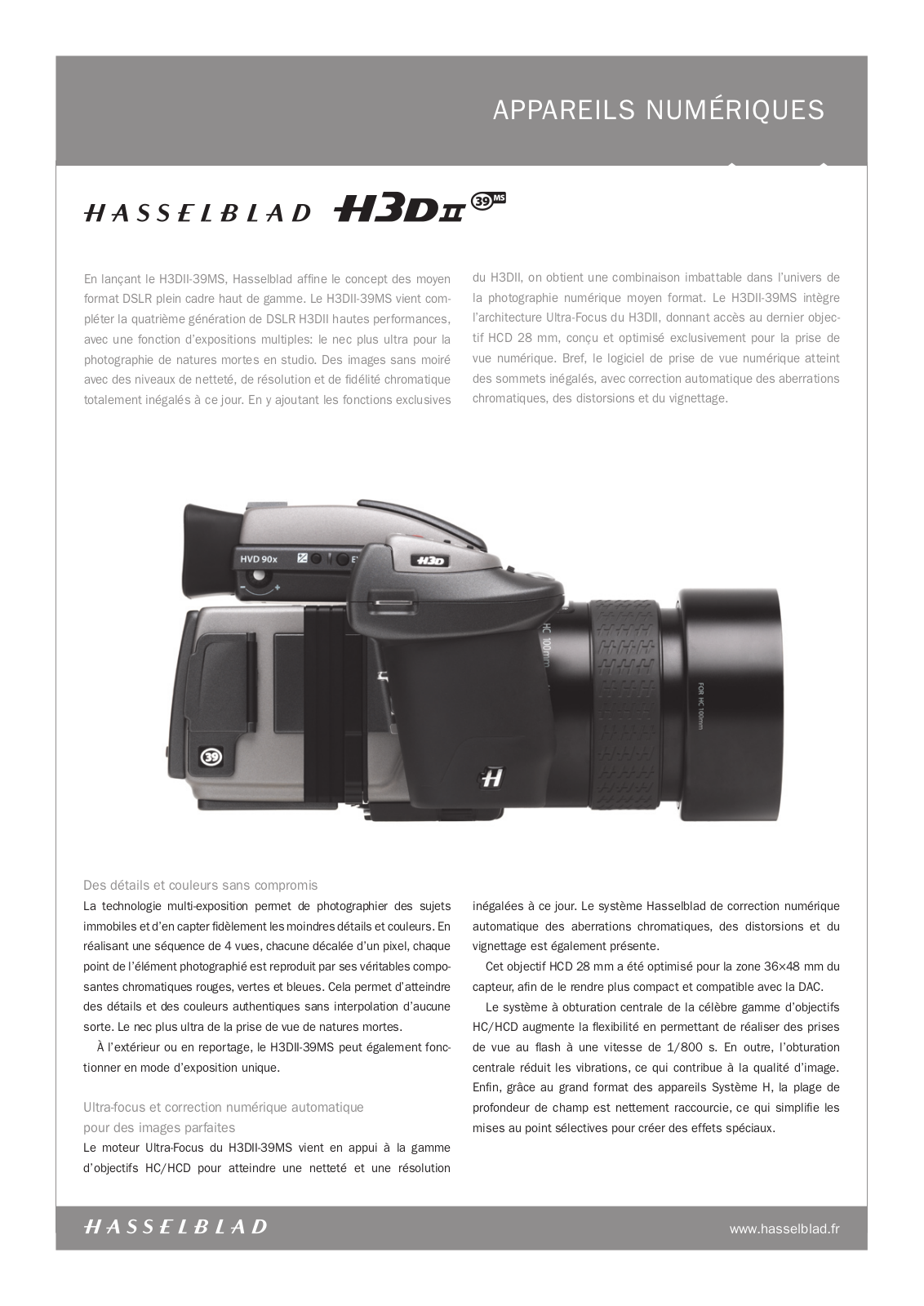 Hasselblad H3DII-39MS User Manual