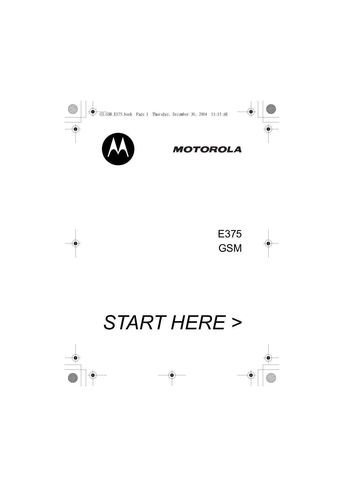 Motorola E375 User Manual