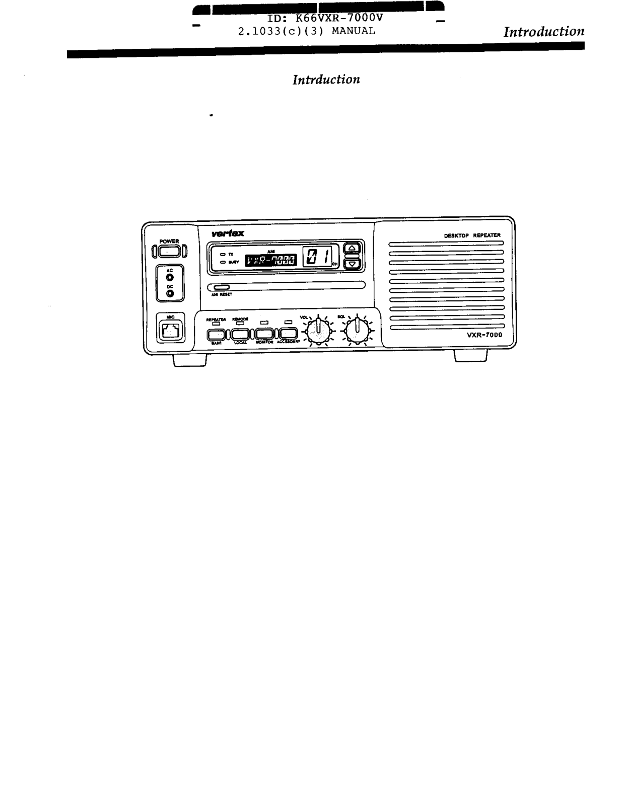 Yaesu Musen VXR 7000V User Manual