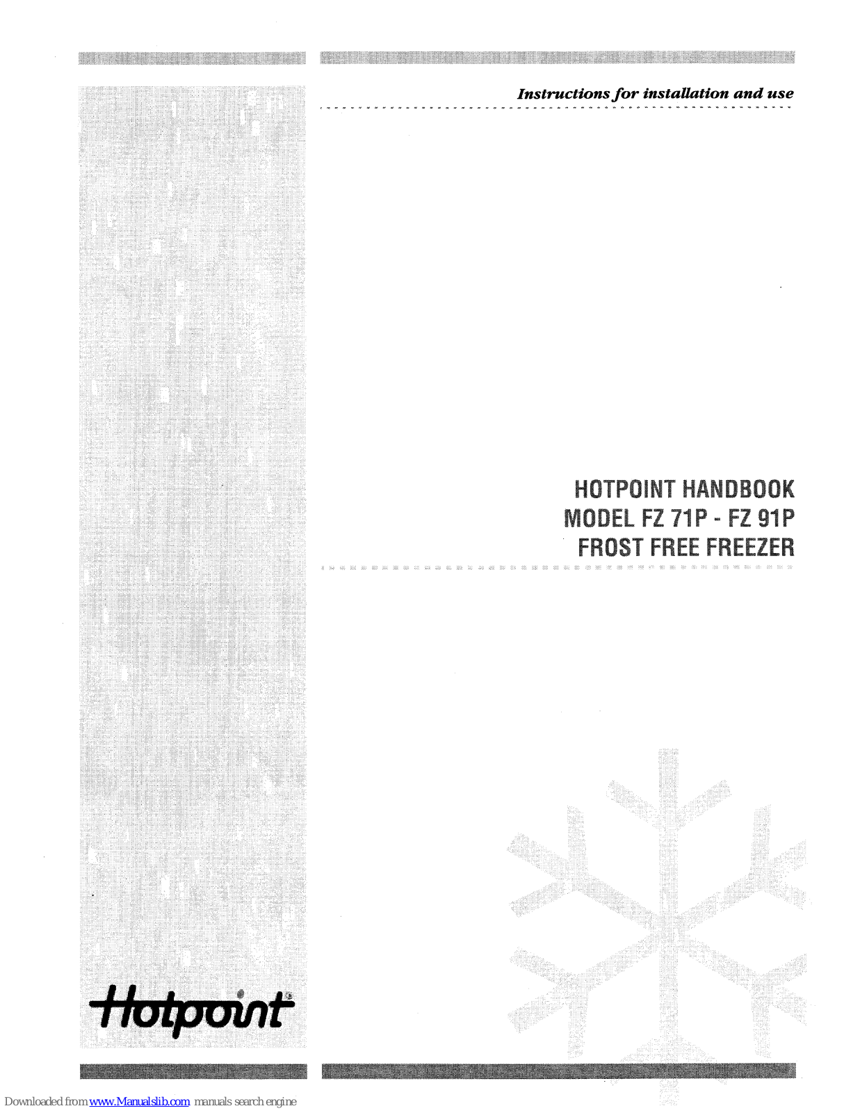 Hotpoint FZ 71P Handbook - ManualMachine.com