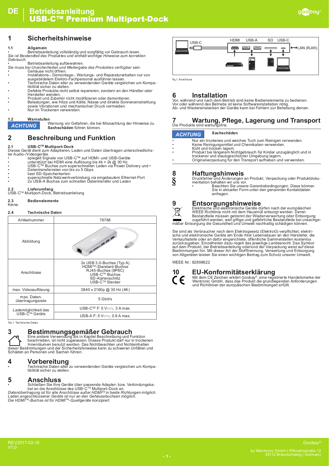 Goobay 76788 User Manual