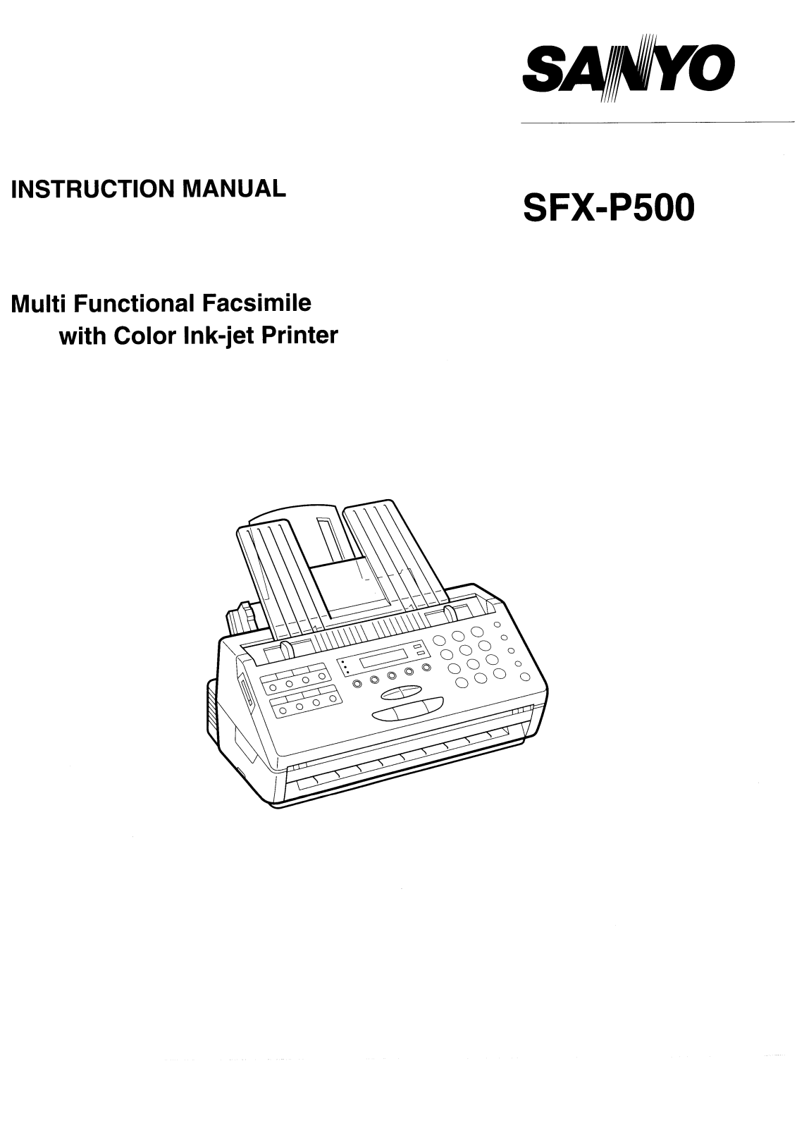 Sanyo SFX-P500 User Manual