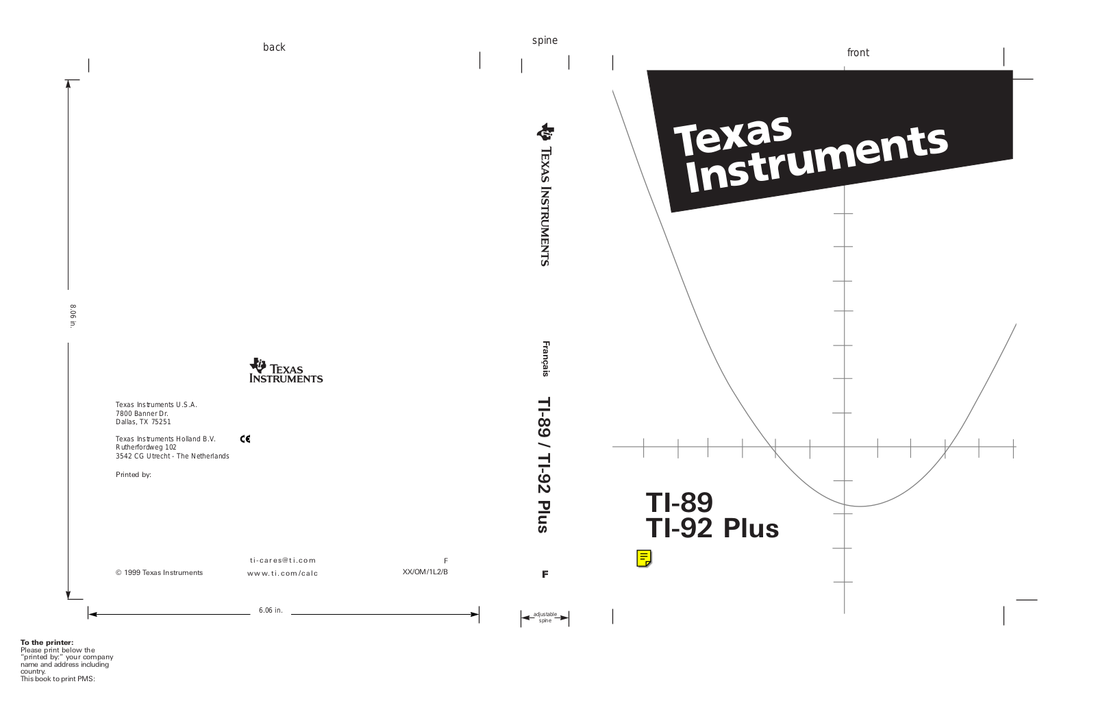 TEXAS INSTRUMENTS Ti-92 User Manual