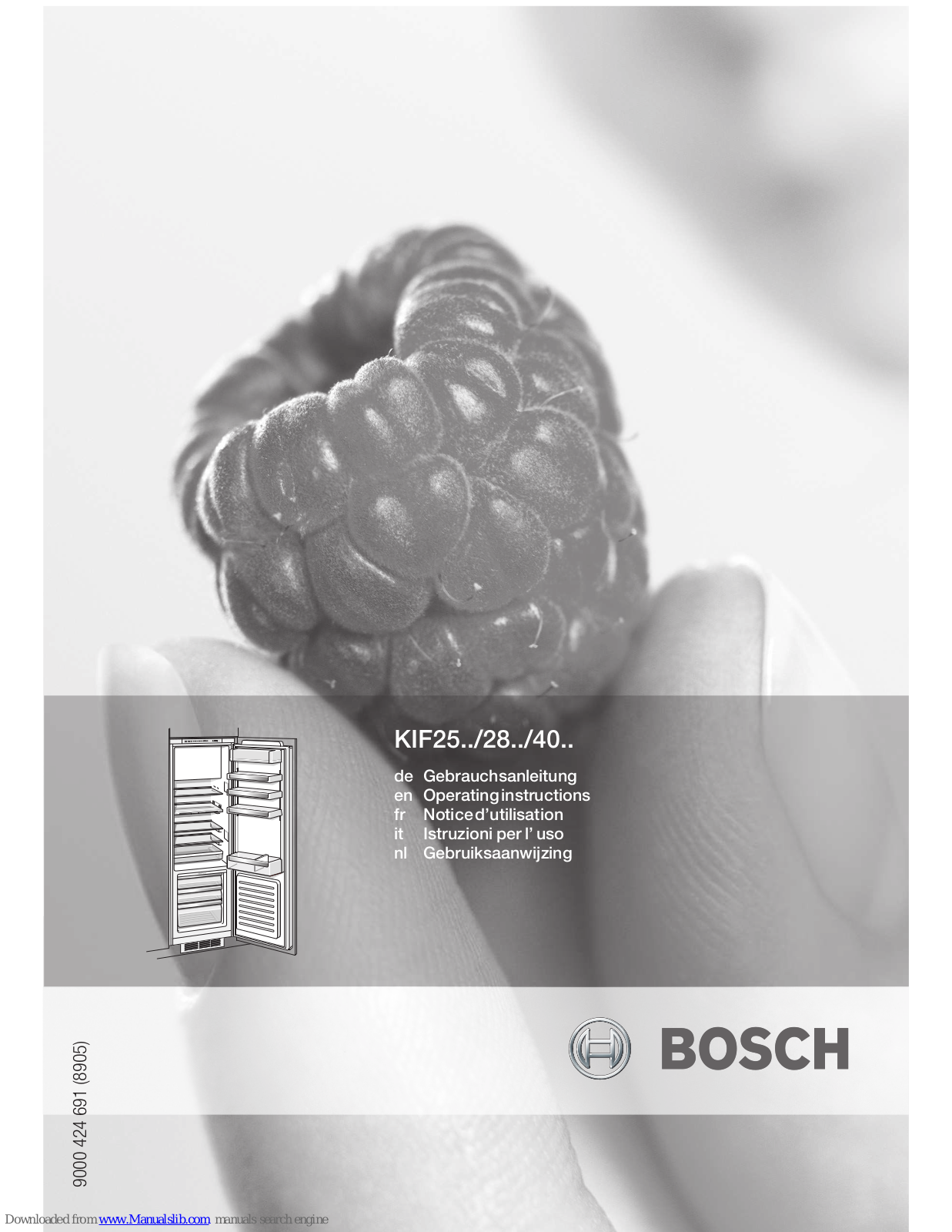 Bosch KIF25, KIF28, KIF40 Operating Instructions Manual