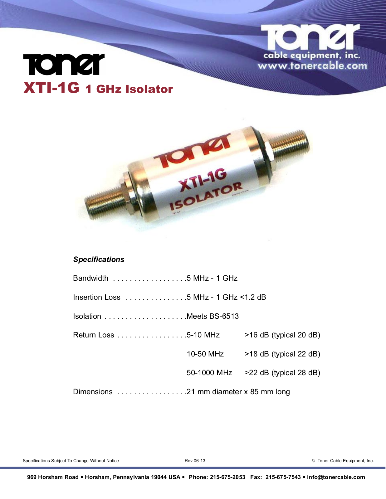 Toner Cable XTI-1G User Manual