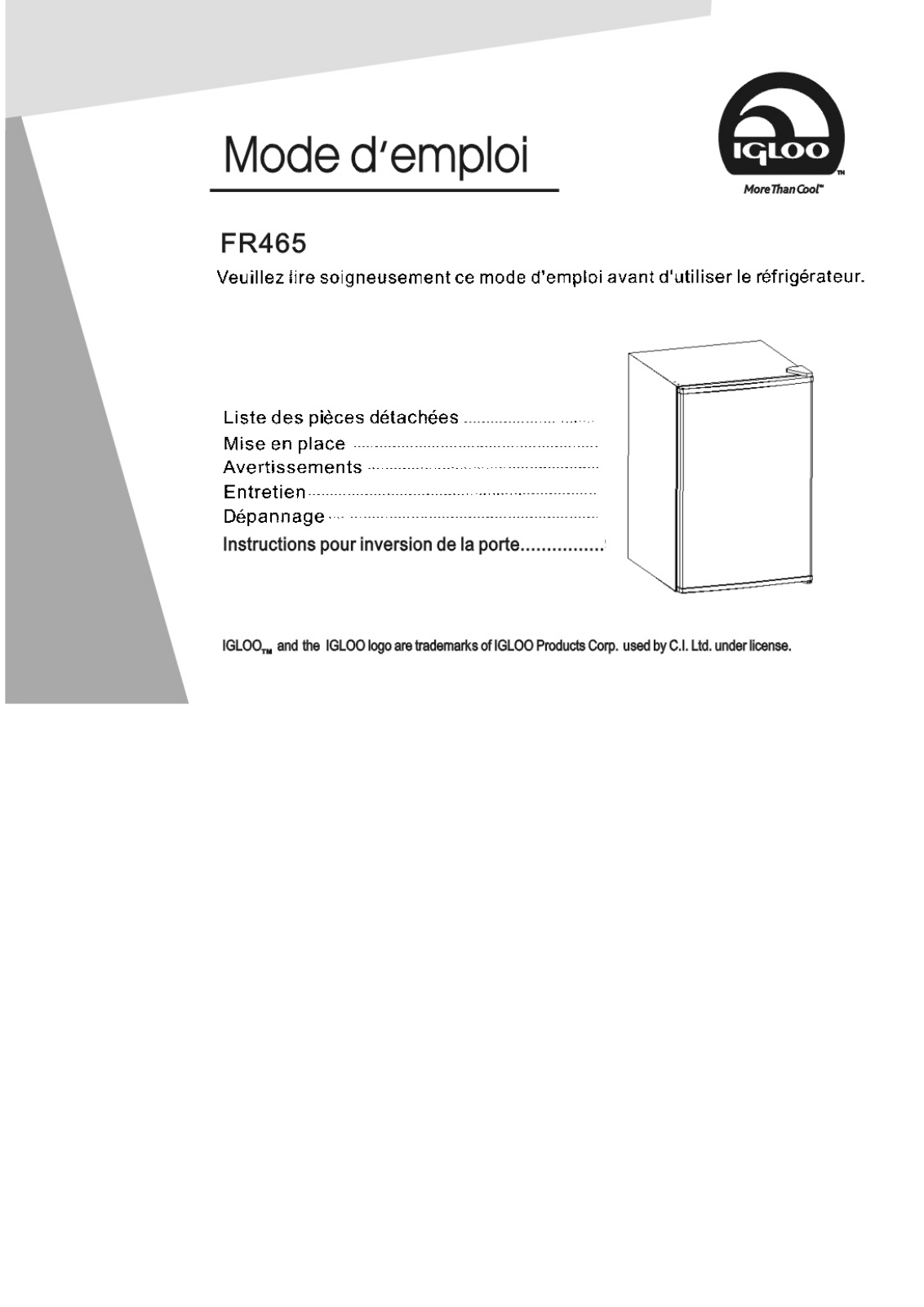 CURTIS FR465 User Manual