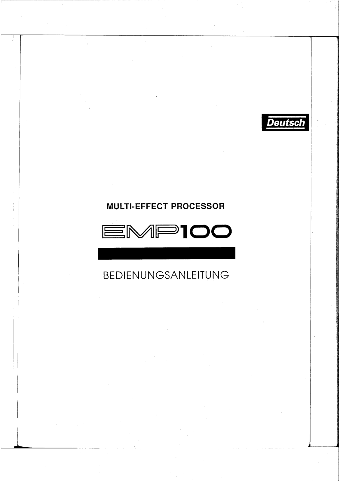 Yamaha EMP100 User Manual