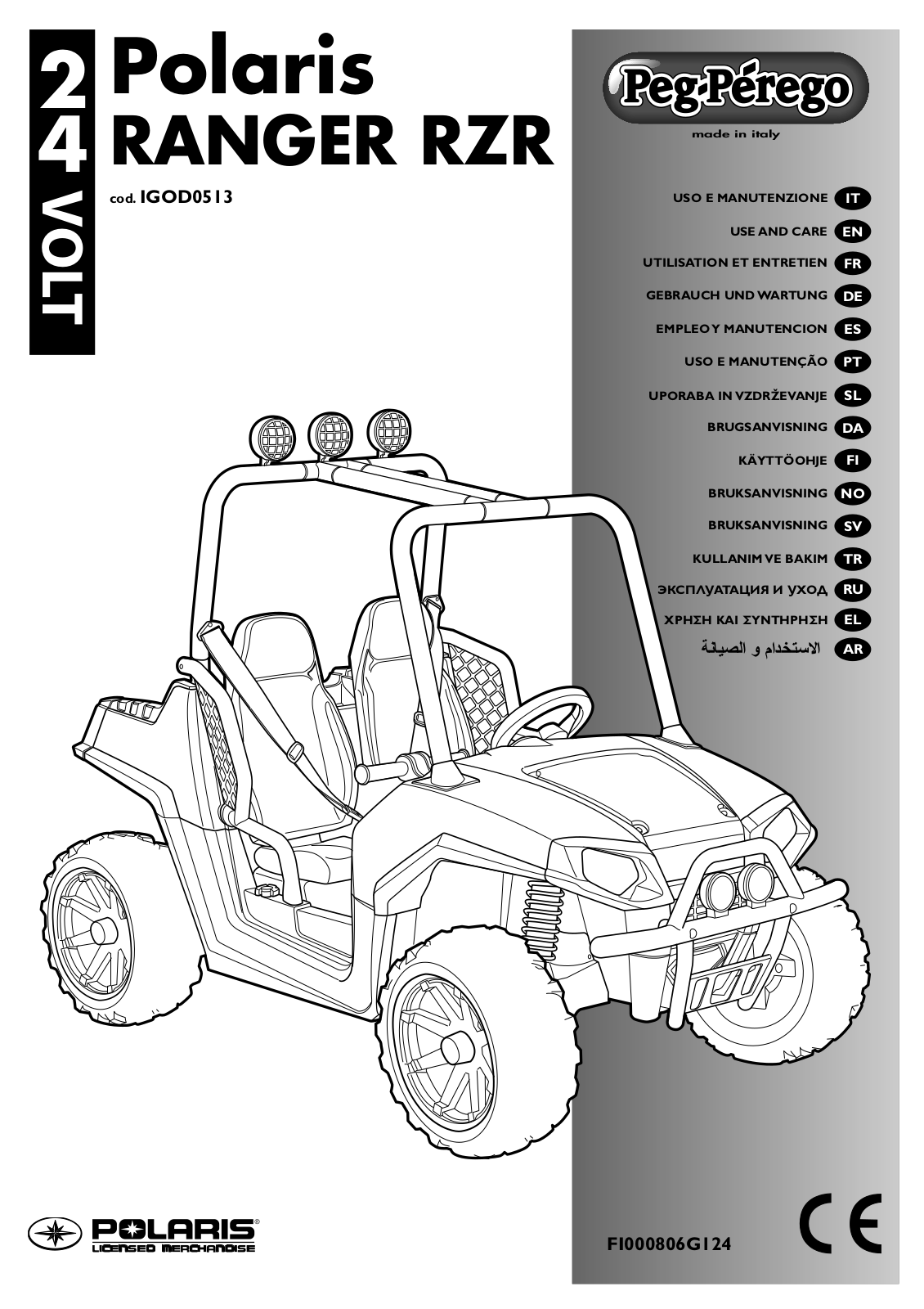 Peg-Perego Polaris Ranger RZR User Manual